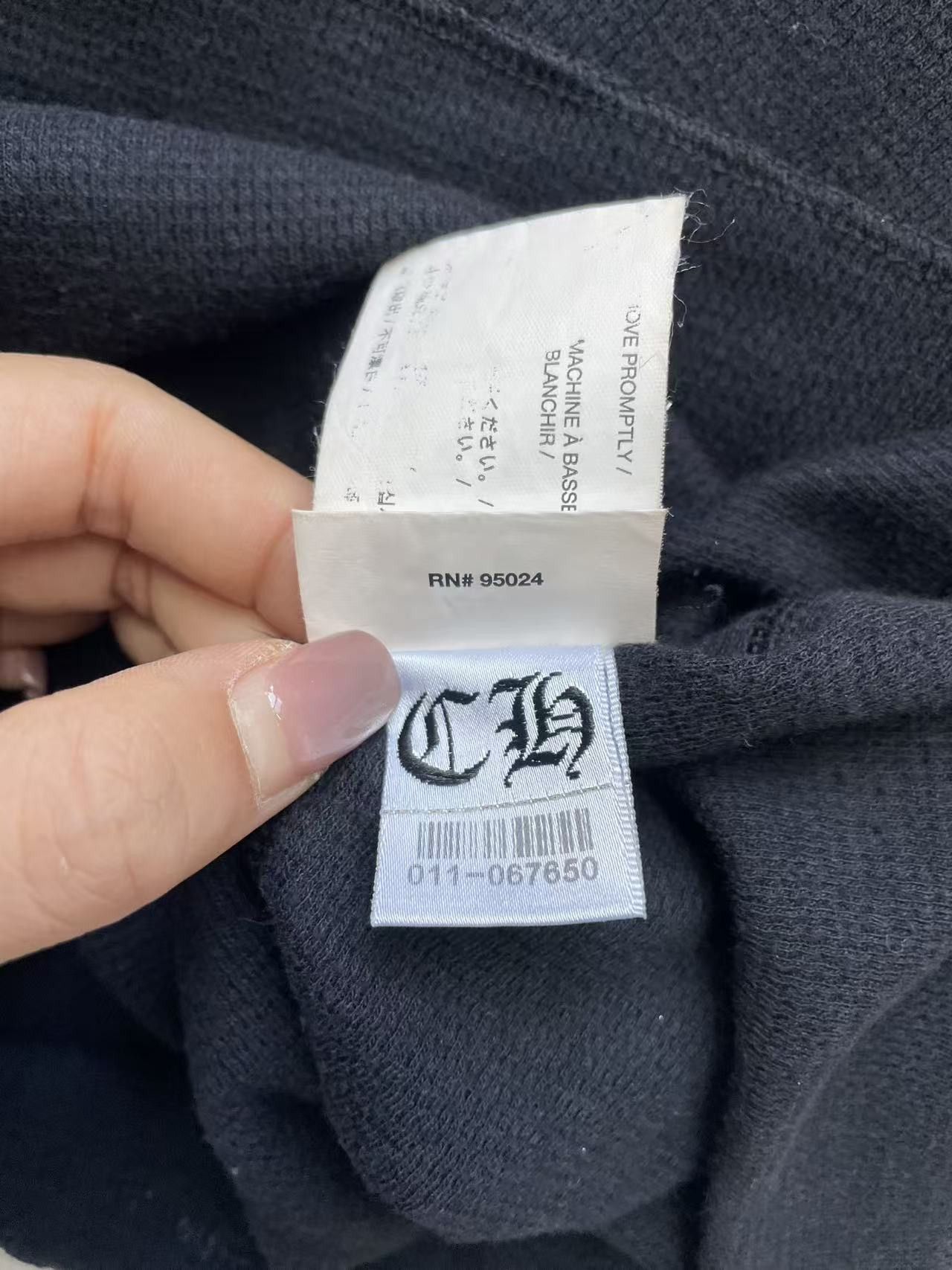 Chrome Hearts Chrome Hearts Black Waffle Scroll Long Sleeve Tee Size US L / EU 52-54 / 3 - 12 Thumbnail