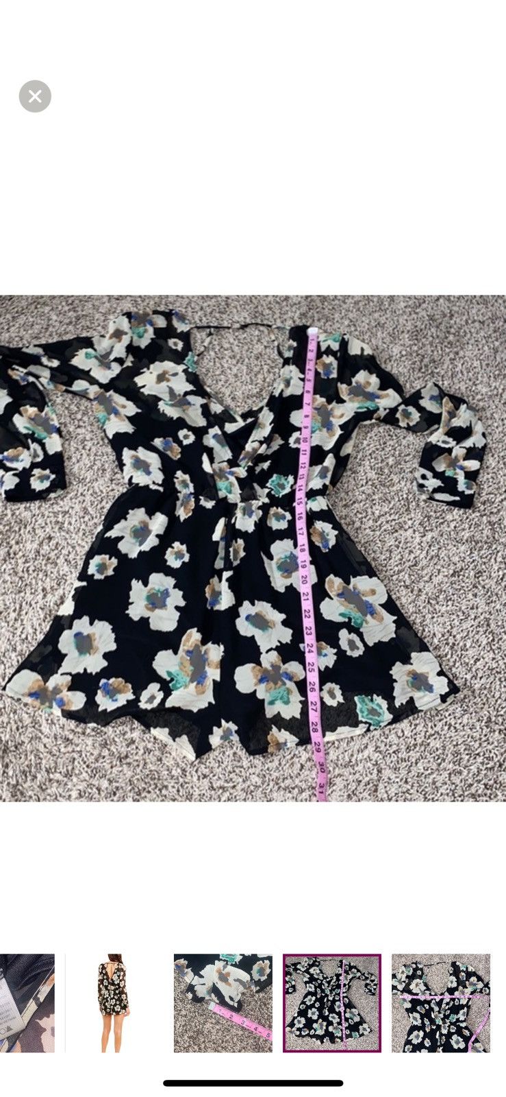 ASTR The Label Astr XS sheer wrap floral romper Size 26" / US 2 / IT 38 - 8 Thumbnail
