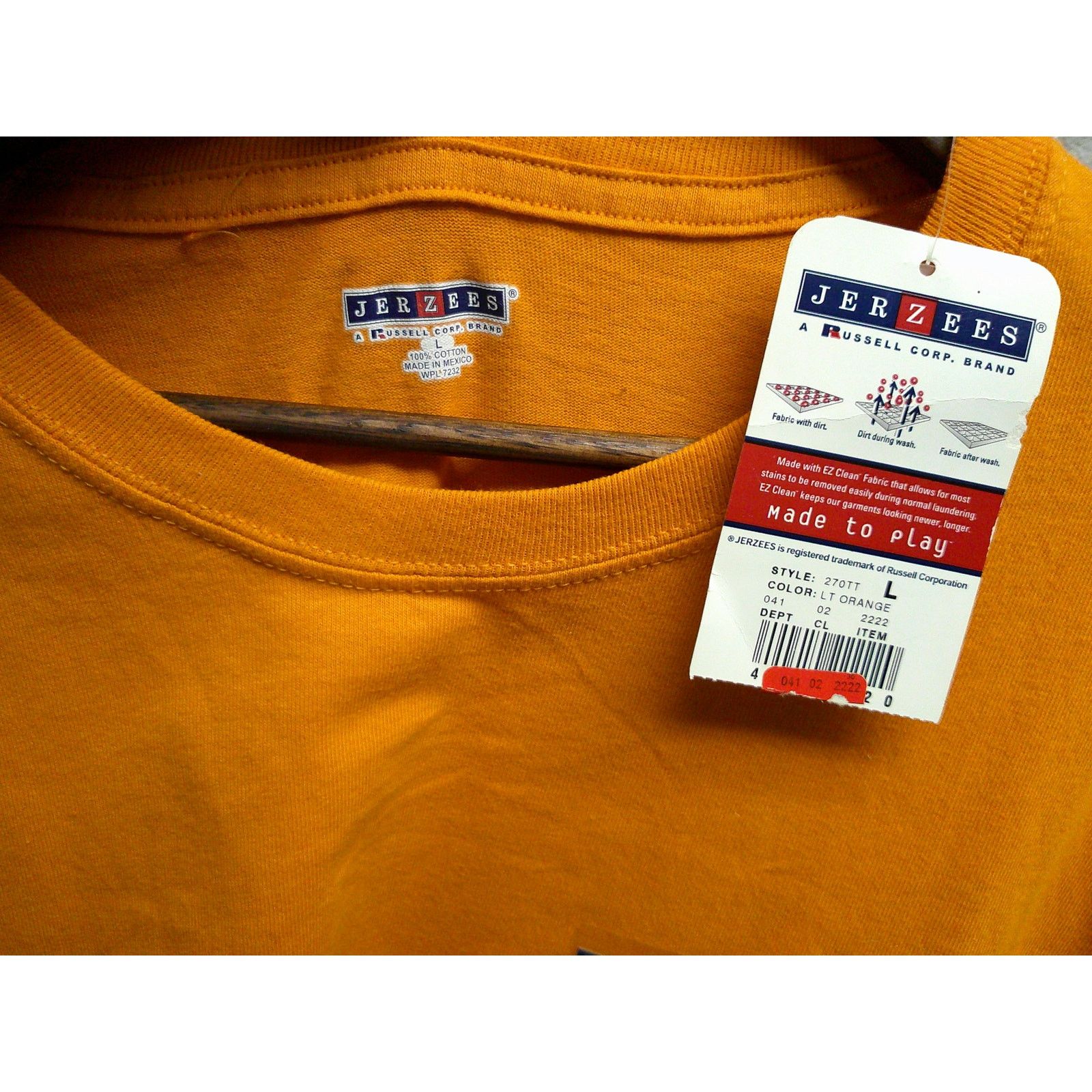 Jerzees Jerzees Orange Stain Resistant T-Shirt Large New Blank Size US L / EU 52-54 / 3 - 2 Thumbnail
