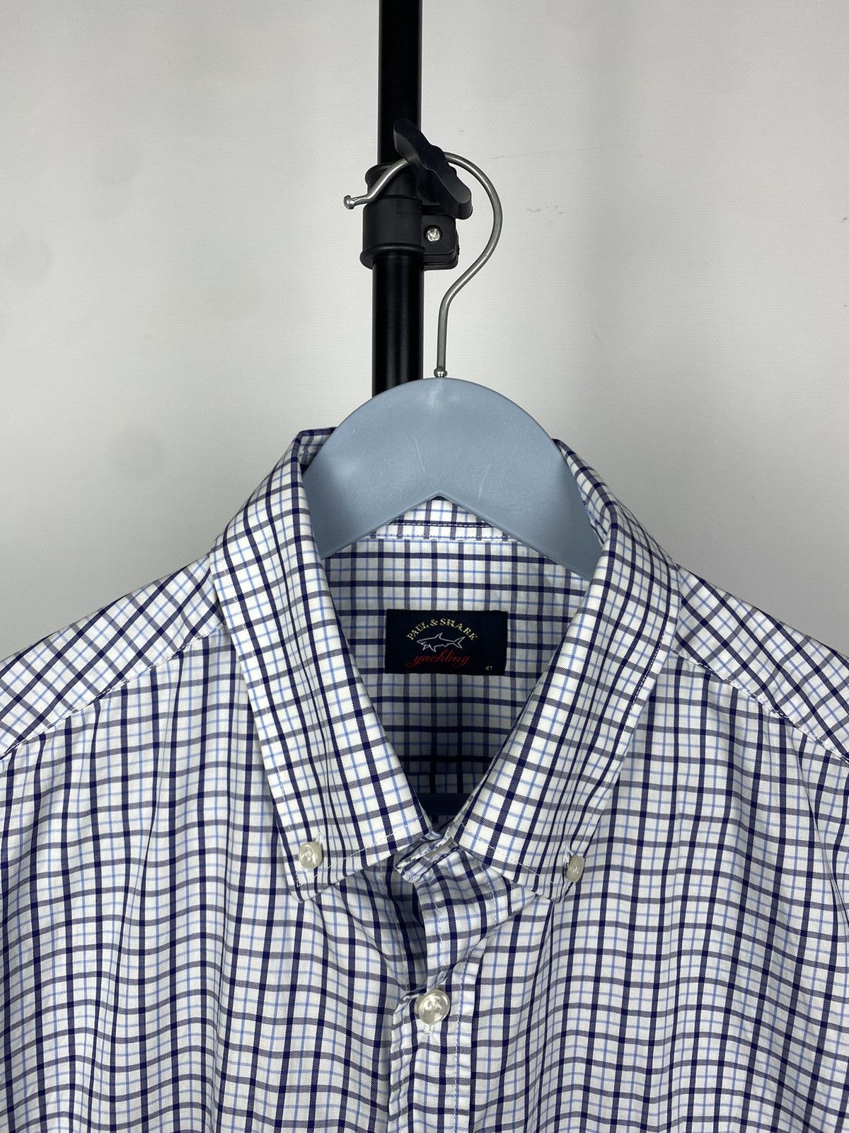 Paul & Shark × Vintage Vintage 90s Paul & Shark Yachting Plaid Shirt Button Up Size US L / EU 52-54 / 3 - 4 Thumbnail