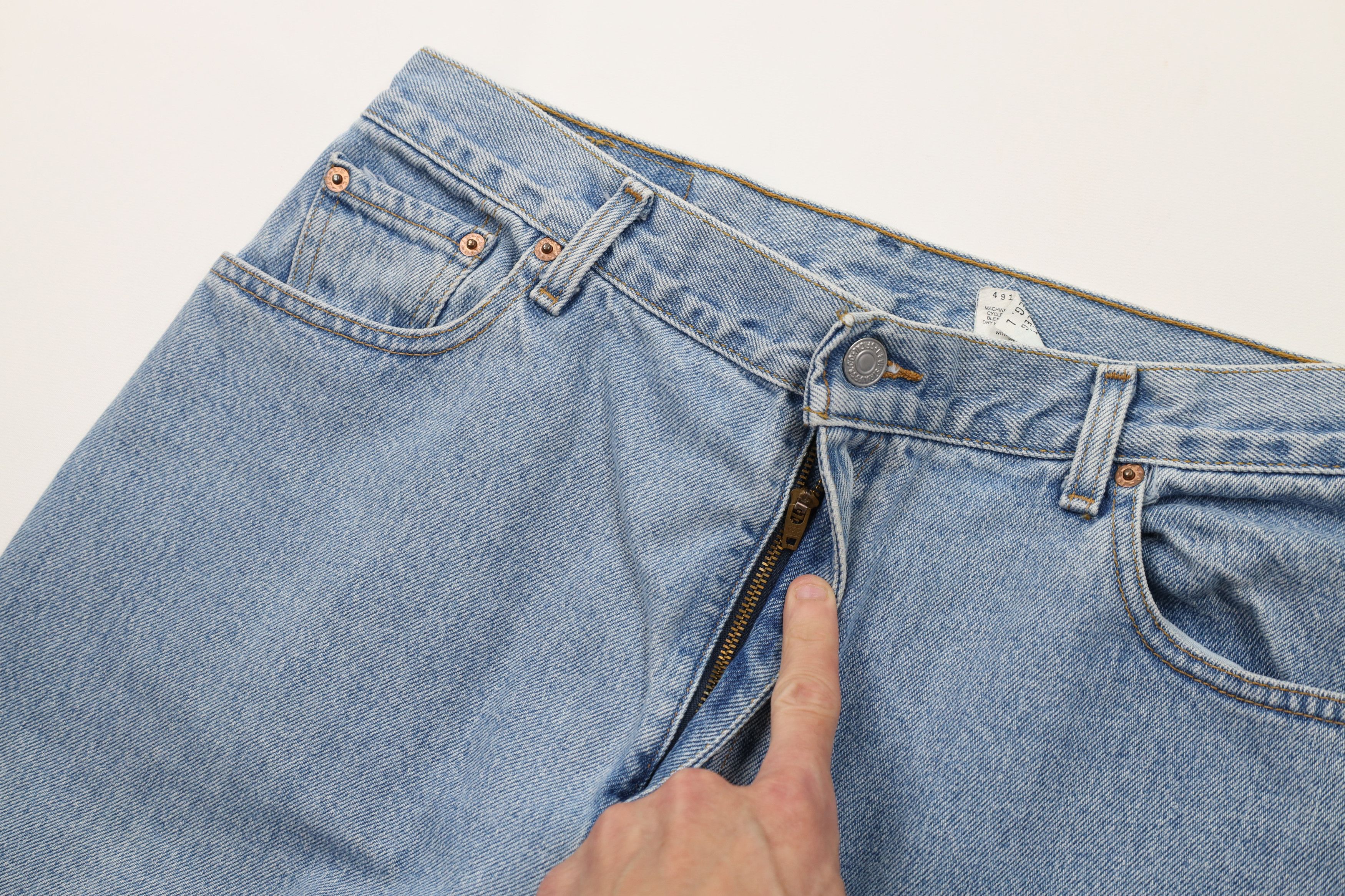 Levi's Vintage 90s Levis 550 Relaxed Tapered Leg Denim Jeans Blue Size 36" / US 14 / IT 50 - 6 Thumbnail
