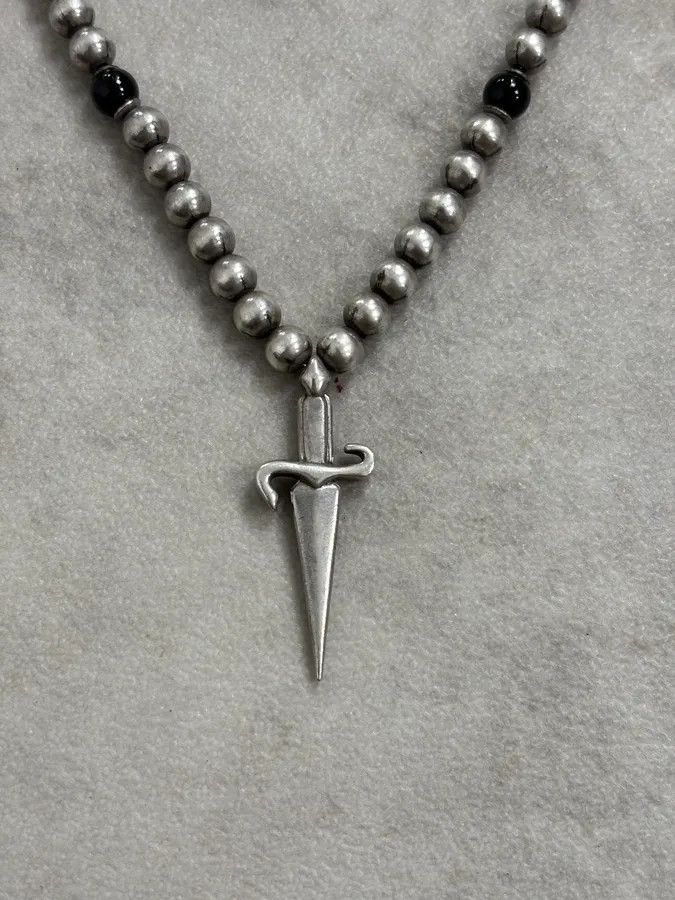 Vintage Cesare Paciotti Dagger Chocker Pendant Necklace Size ONE SIZE - 6 Thumbnail