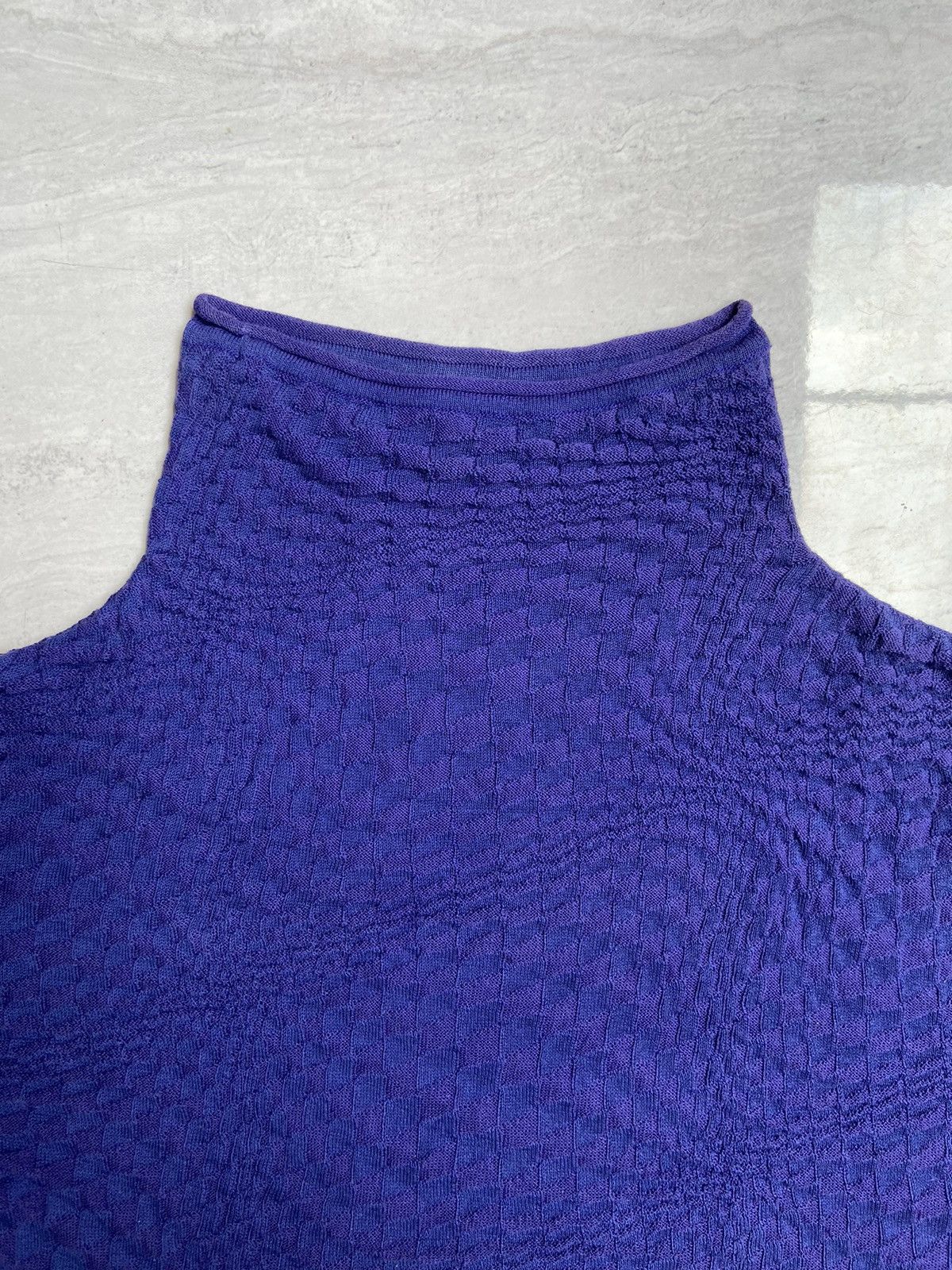 Issey Miyake HEART HAAT Purple Knit T-shirt Size S / US 4 / IT 40 - 3 Thumbnail
