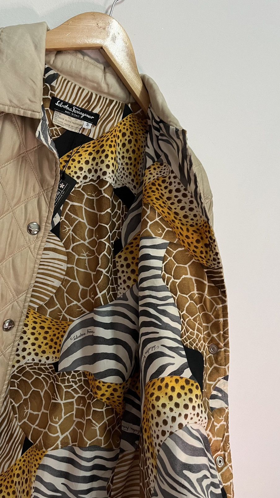 Salvatore Ferragamo Salvatore Ferragamo Quilted Leopard Jacket. Size US S / EU 44-46 / 1 - 2 Thumbnail