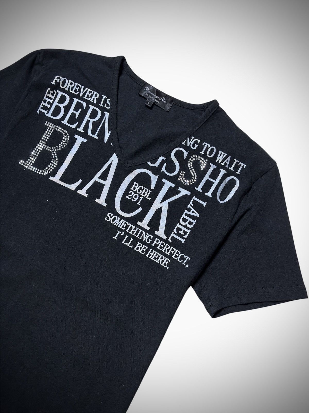 BERNINGS SHO 2000’s Berning’s Sho Black Label - Poem Ifsix Style T-Shirt Size US L / EU 52-54 / 3 - 2 Thumbnail