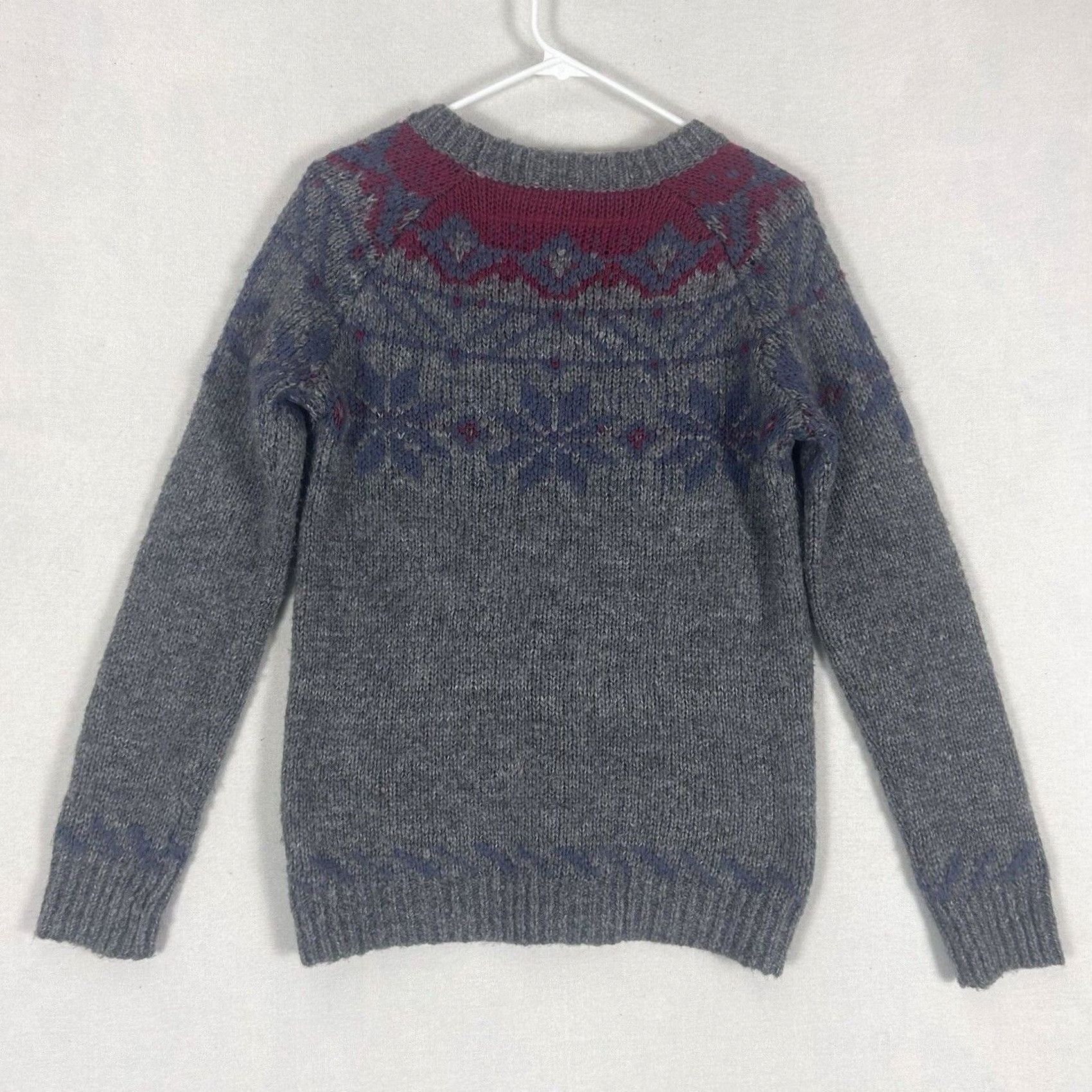Vintage VINTAGE Le Tigre Sweater Fair Isle Wool Blend Crew Neck Women's Small Gray Xmas Holiday Christmas Knit Pullover Size S / US 4 / IT 40 - 5 Thumbnail