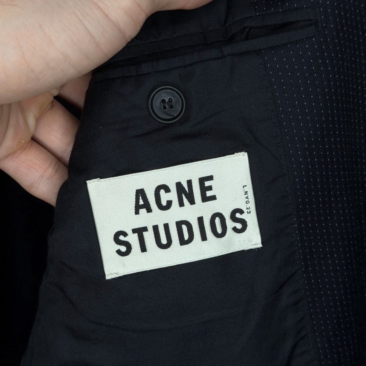 Acne Studios Acne Studios J Dot AW13 Suit Blazer + Pants Wool Navy Size 46R - 11 Thumbnail