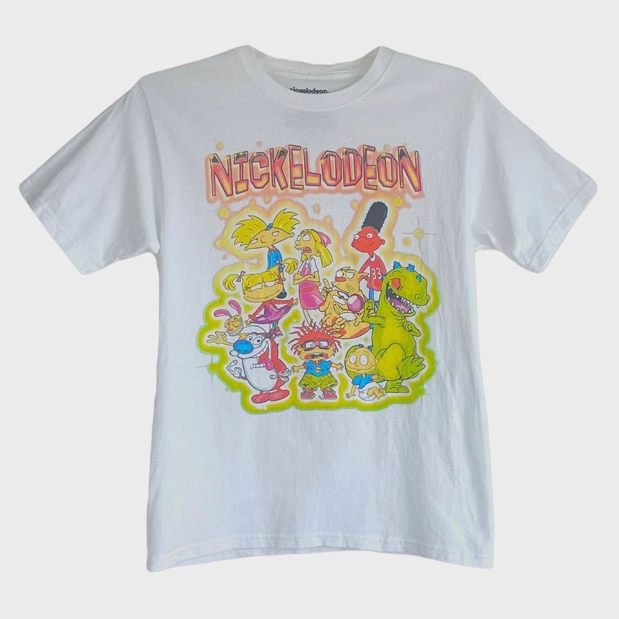 Nickelodeon Nickelodeon White Iconic Characters Short Sleeve Tee Size M / US 6-8 / IT 42-44 - 1 Thumbnail