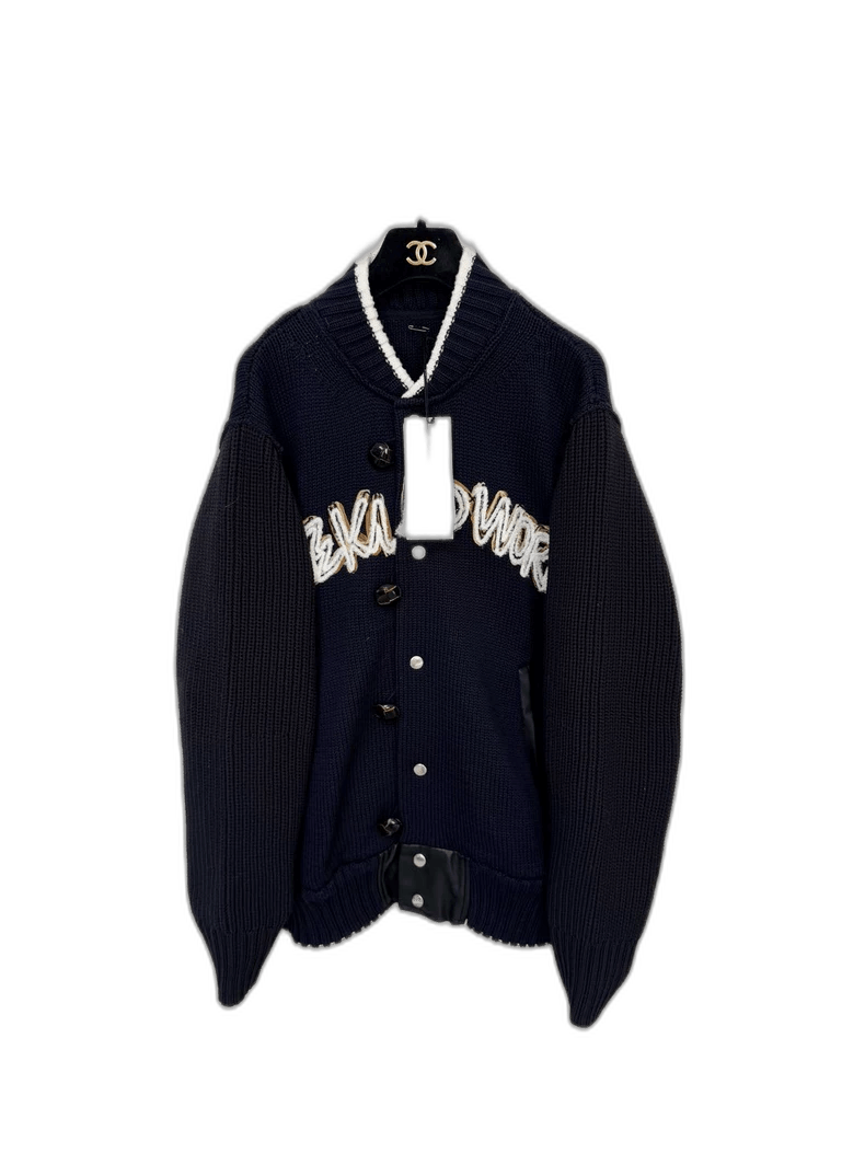 Sacai Sacai New Knit Baseball Jacket with Tags Size L / US 10 / IT 46 - 1 Thumbnail