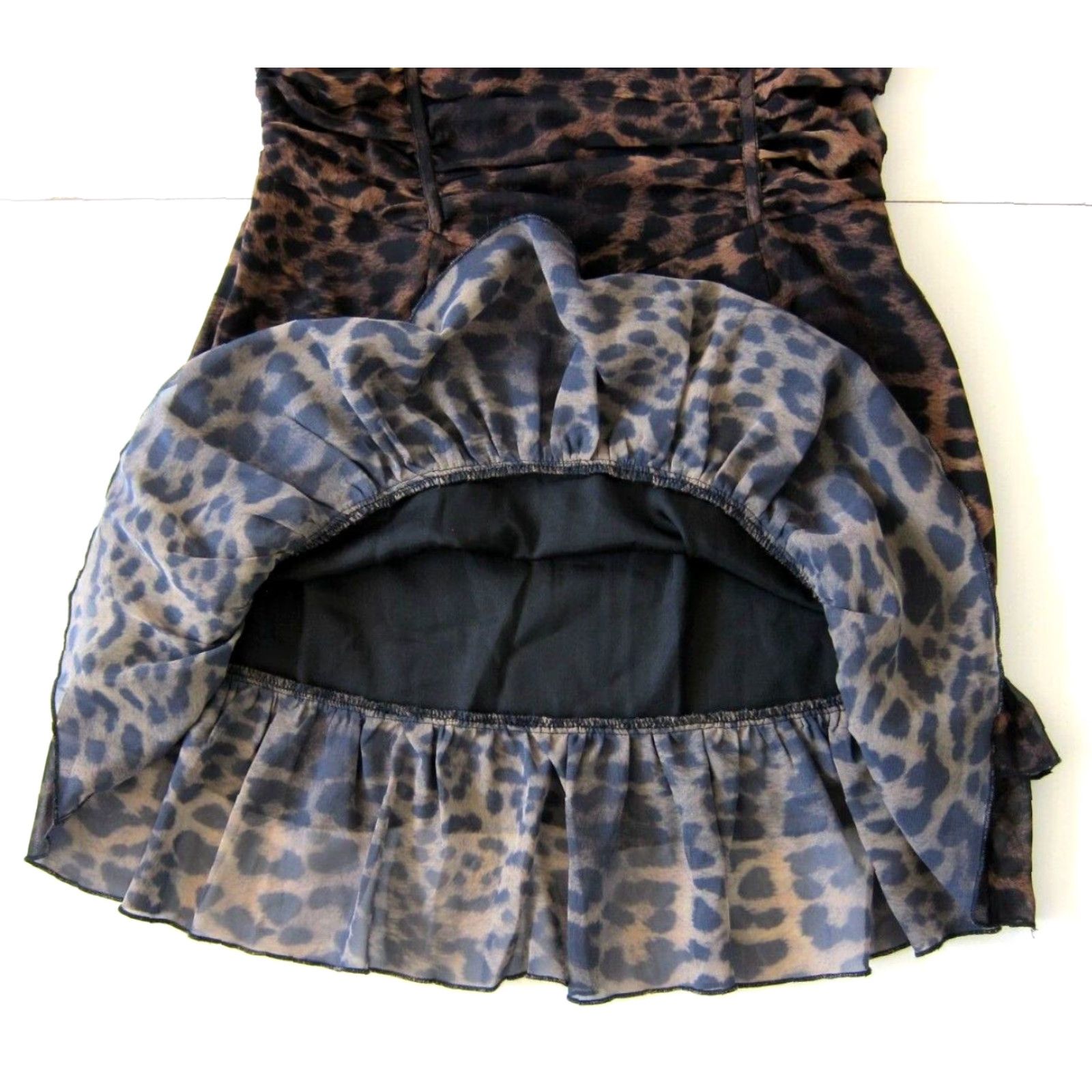 PrettyLittleThing PRETTYLITTLETHING Brown Leopard Woven Halter Neck Bodycon Dress 10 NWT Women 10 Brown Leopard Animal Print Halter Dress Size L / US 10 / IT 46 - 7 Thumbnail