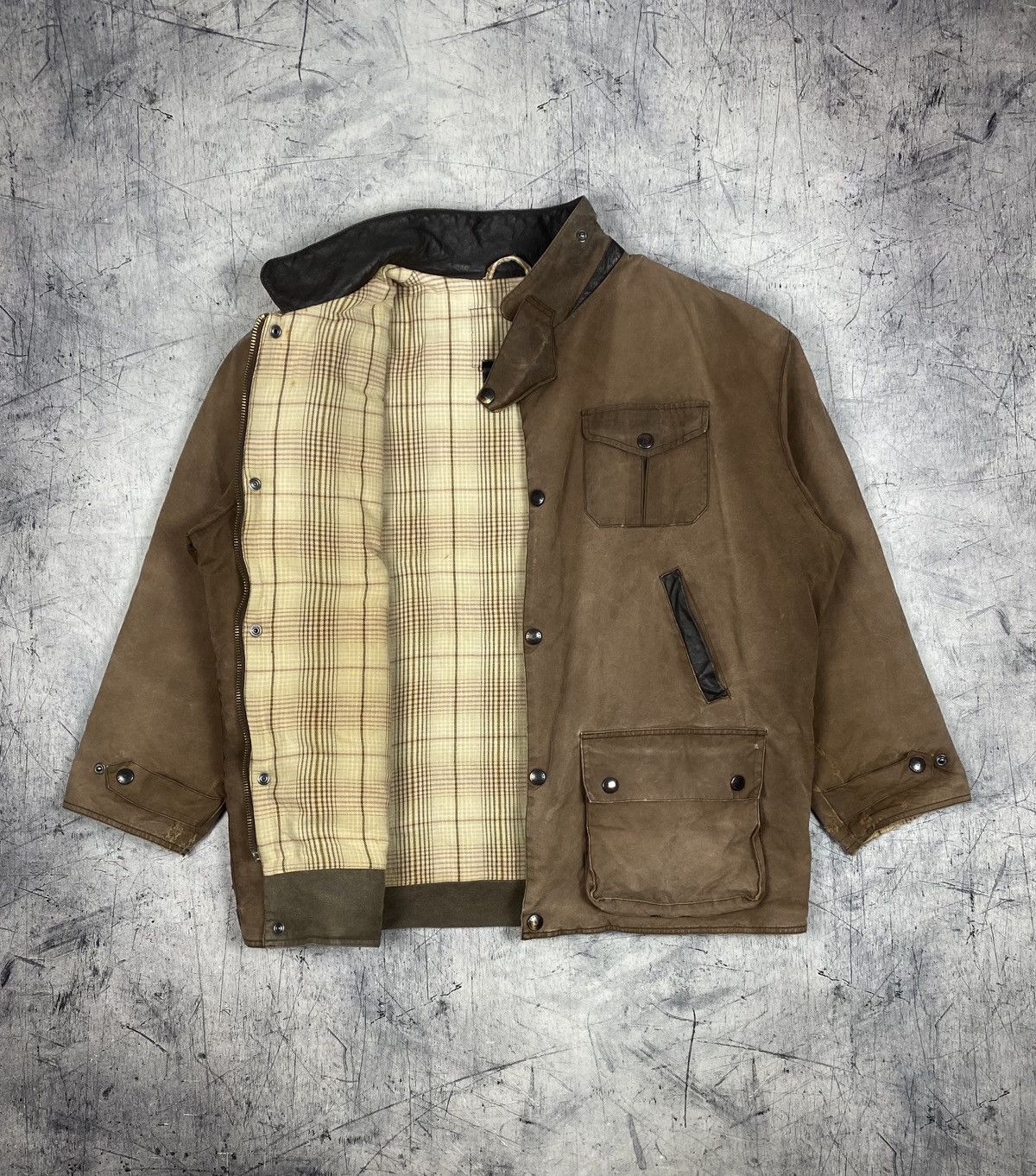 Barbour Barbour Bushman Waxed Jacket Brown Distressed Workwear Size US XXL / EU 58 / 5 - 17 Thumbnail