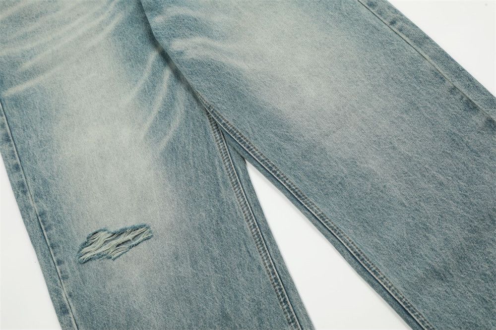 Japanese Brand × Vintage Men's punk distressed loose wide-leg ripped washed jeans Size US 32 / EU 48 - 6 Thumbnail