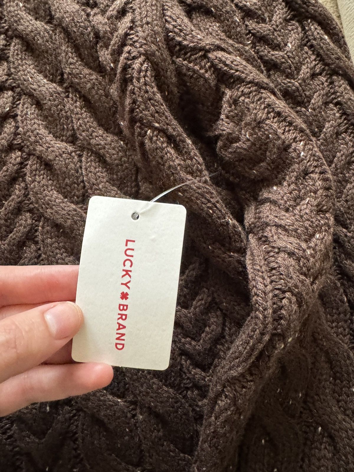 Lucky Brand Lucky Brand Cable-knit Sweater - Brown - Brand New Size US S / EU 44-46 / 1 - 3 Thumbnail