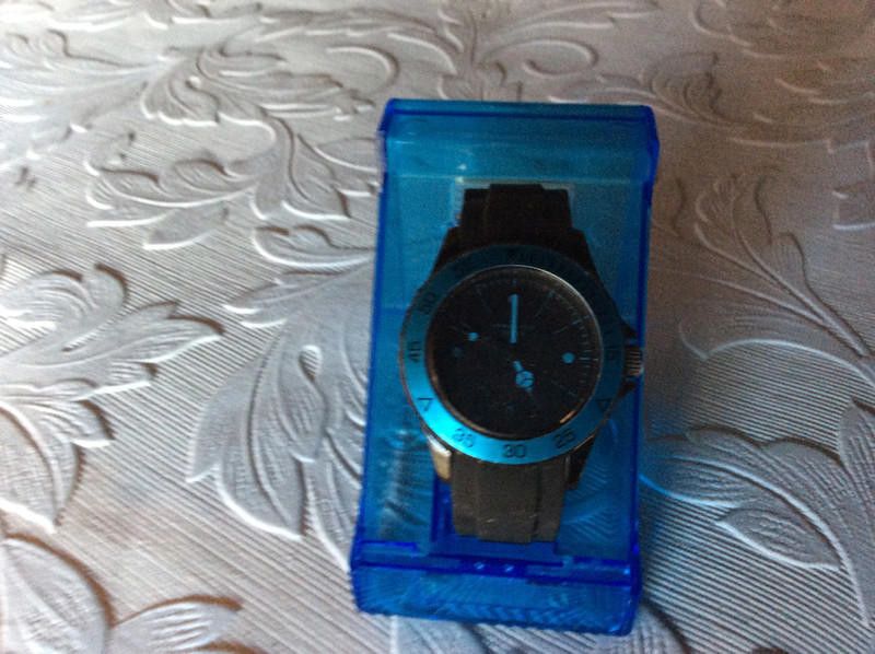Designer Identity London watch with blue and black rubber strap watch Size ONE SIZE - 5 Thumbnail