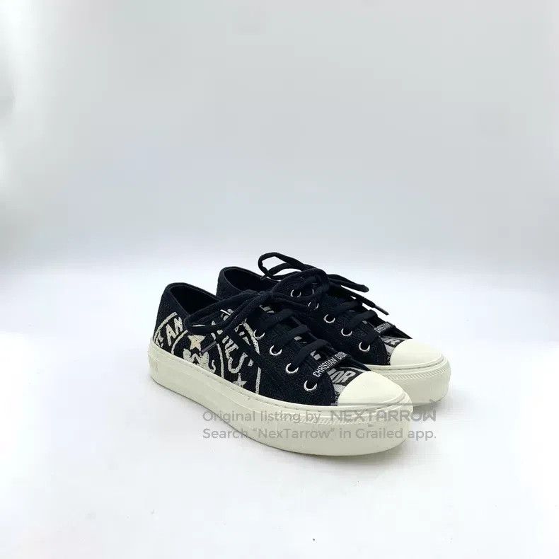 Dior Dior Black five-pointed star logo embroidery lace-up casua Size US 4.5 / IT 34.5 - 2 Thumbnail