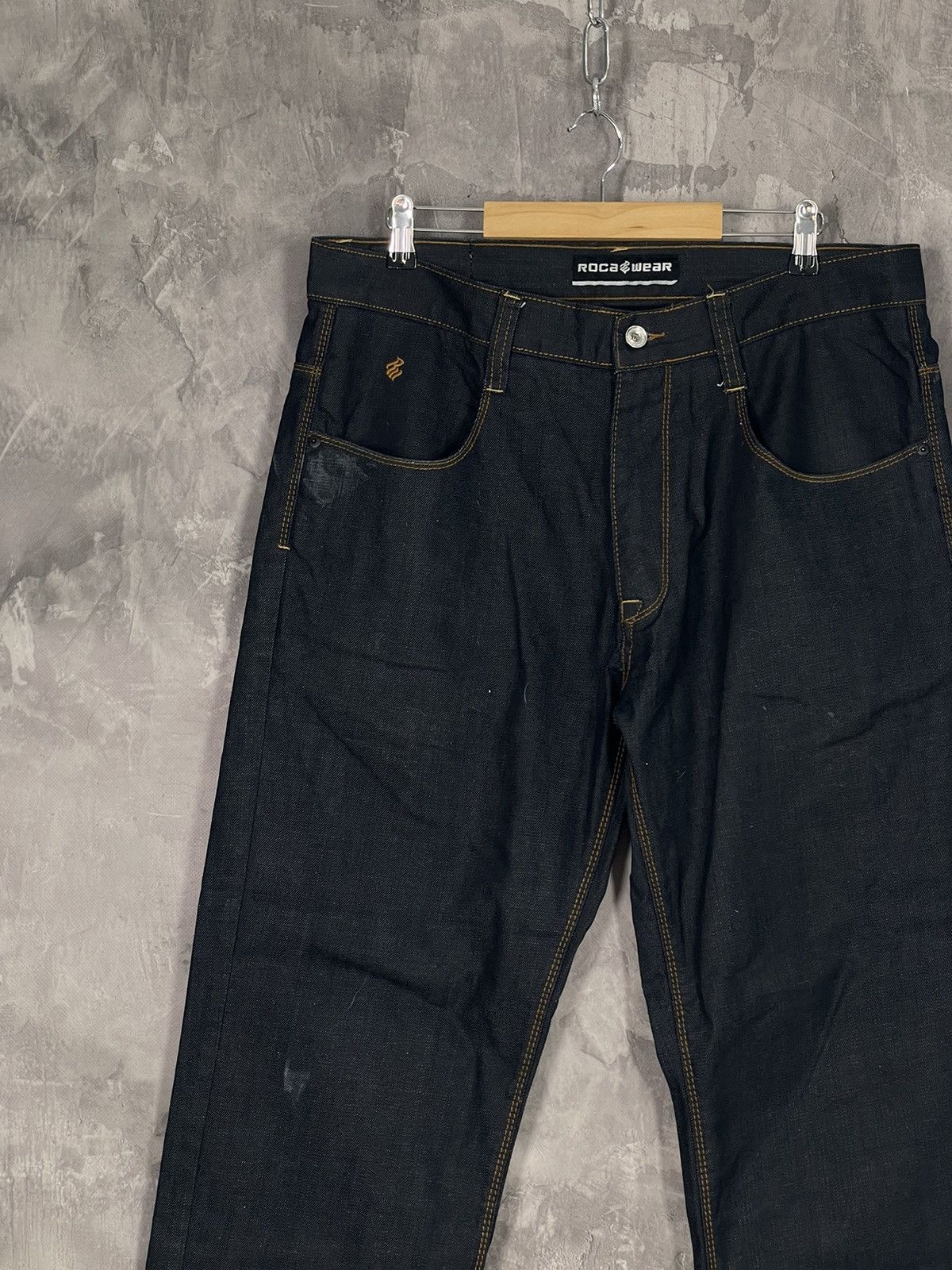 Rocawear × Vintage Vintage Rocawear Baggy Fit Wide Leg Denim Jeans Black Size US 36 / EU 52 - 3 Thumbnail
