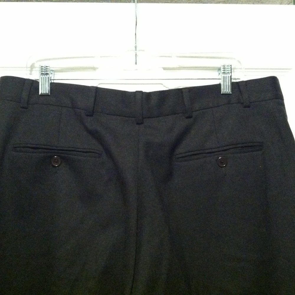 Nautica NAUTICA MEN'S CHARCOAL 100%WOOL PLEATED DRESS PANTS 38/30 Size 38R - 3 Thumbnail