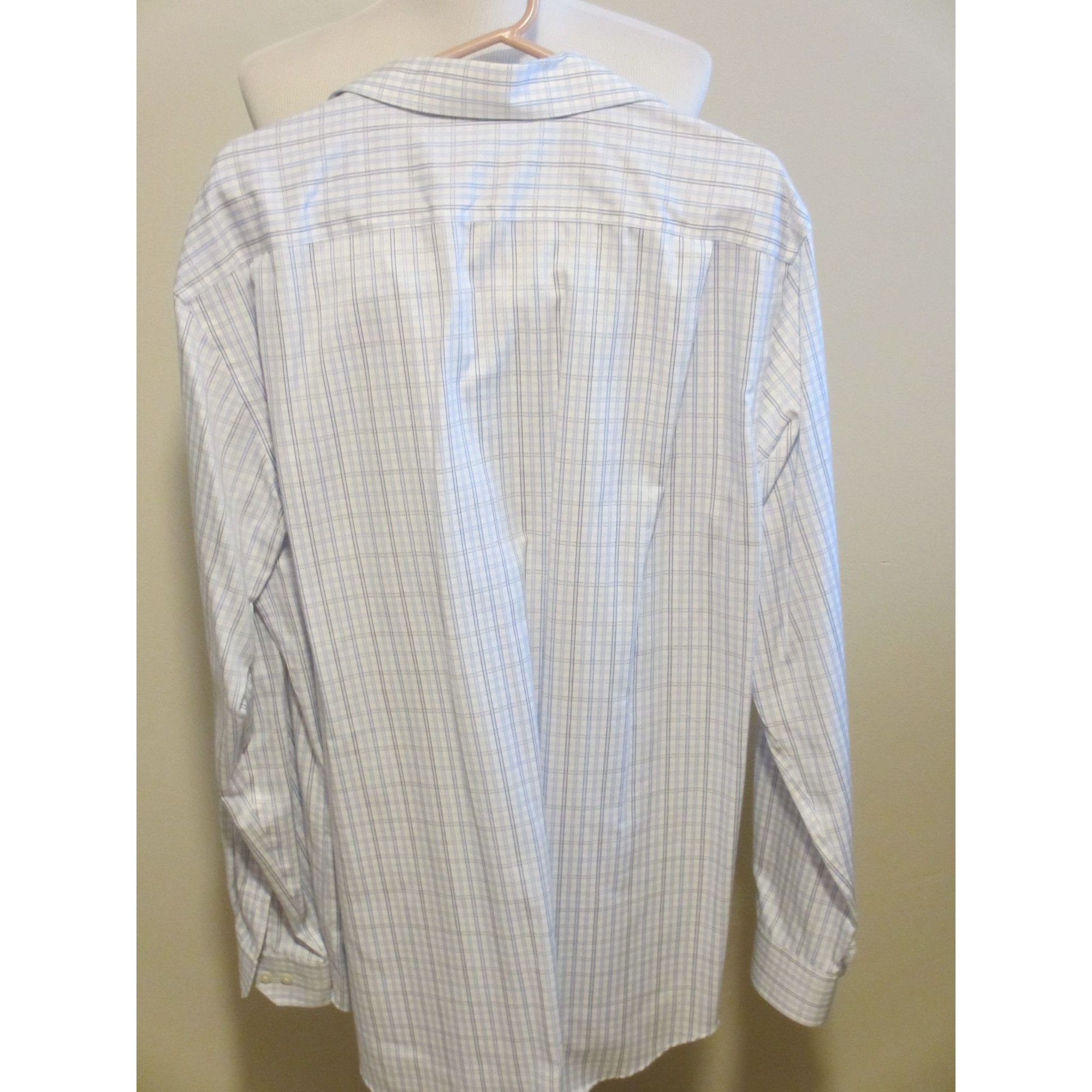 Joseph Abboud Joseph Abboud Non-Iron 2XLT Blue & White Checkered 100% Cott Size US XXL / EU 58 / 5 - 3 Thumbnail