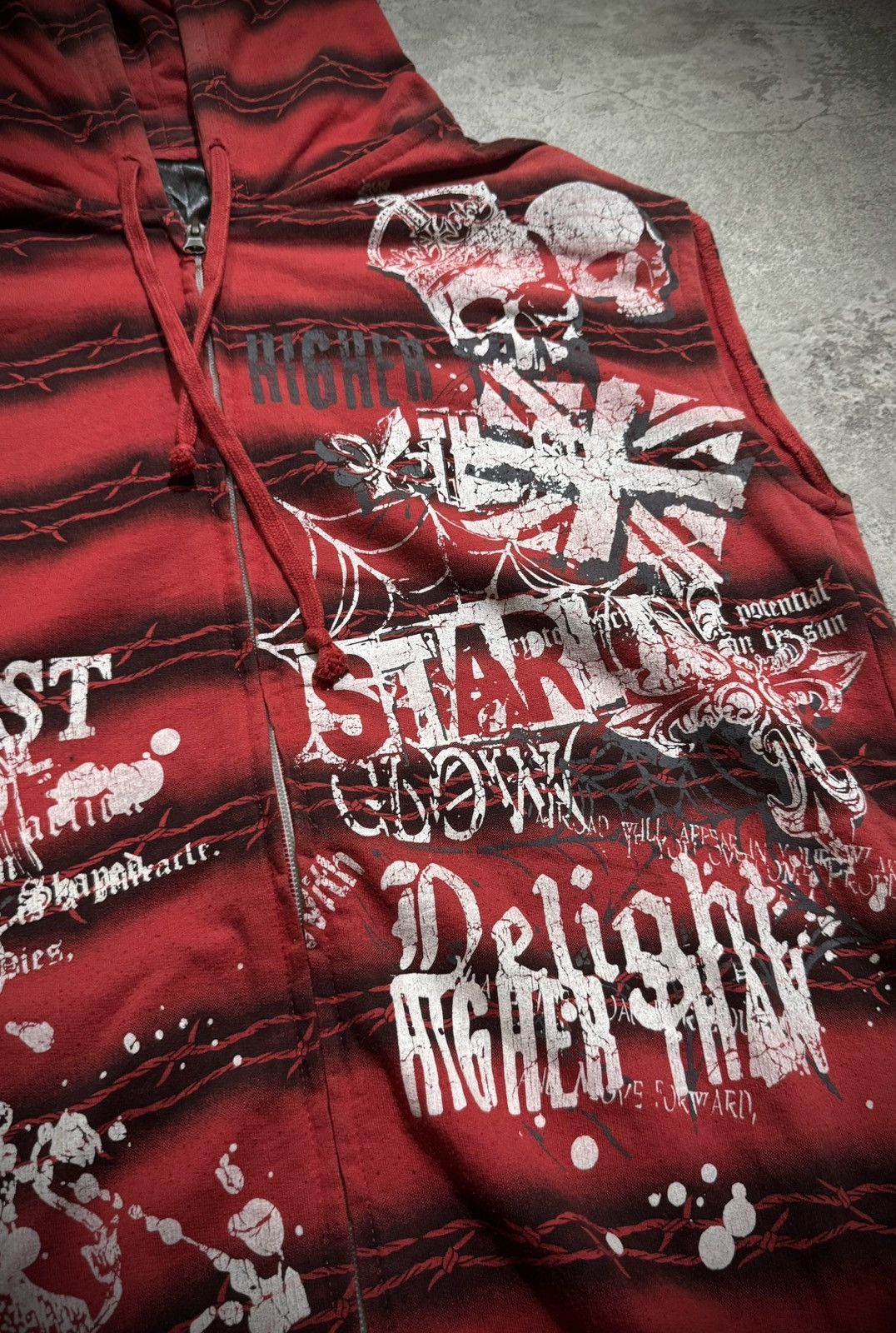 If Six Was Nine Y2K SKULL FLAG IFSIXWASNINE STYLE VEST HOODED Size US L / EU 52-54 / 3 - 3 Thumbnail