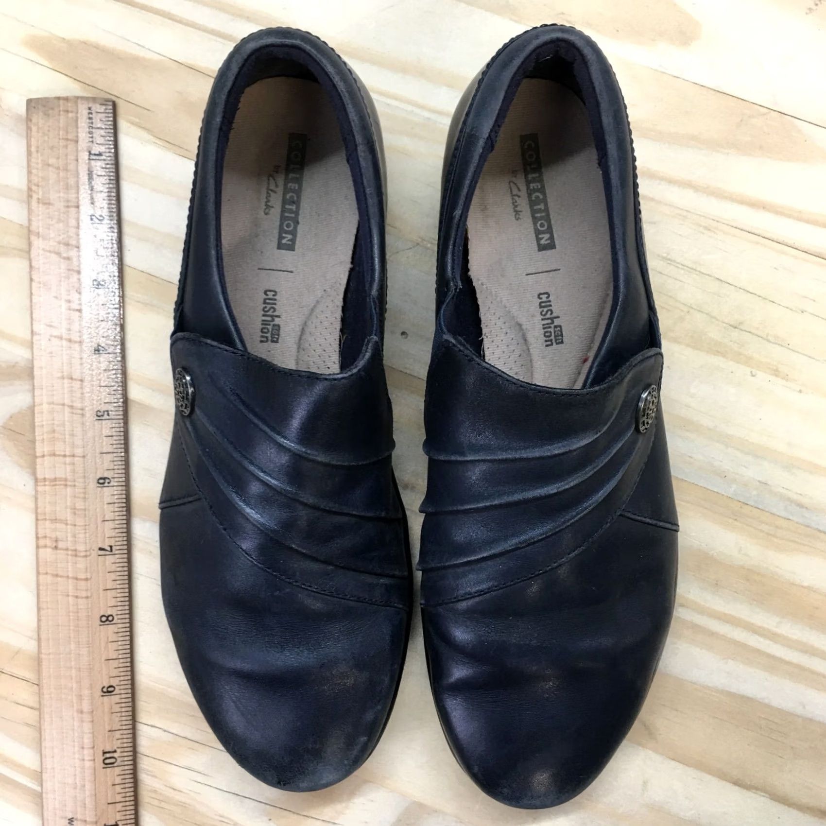 Clarks Clarks Women Loafer Casual Leather Low Top Blue 6.5 M Hope Roxanne Shoes Size M / US 6-8 / IT 42-44 - 7 Thumbnail