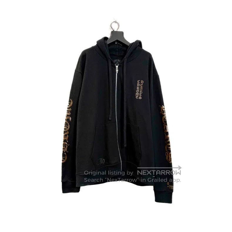 Chrome Hearts CHROME HEARTS Size M Golden brown glitter zipper hoodie Size US M / EU 48-50 / 2 - 1 Thumbnail