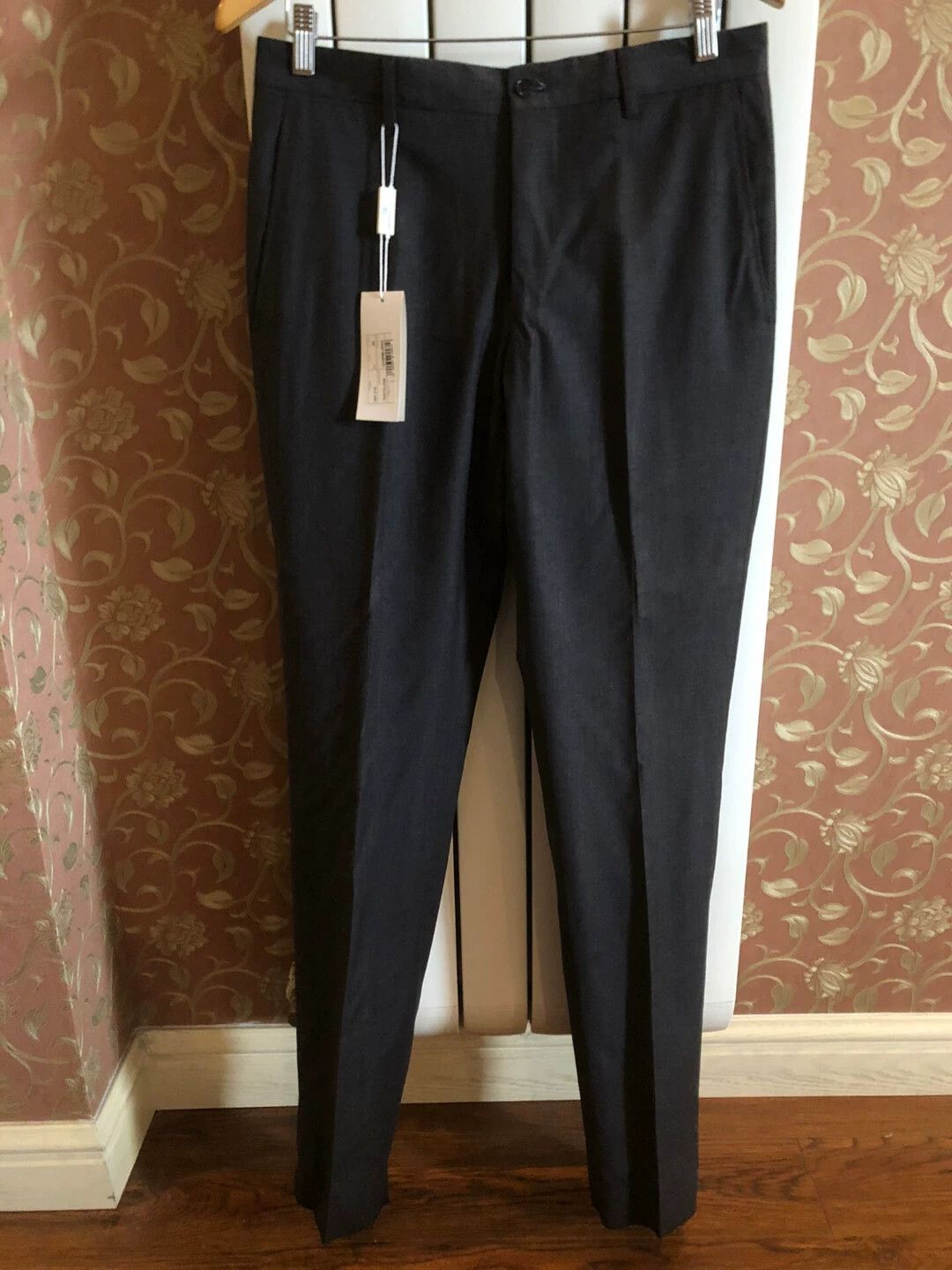 Balenciaga Balmain High-Count Wool Slim Suit Trousers Charcoal 46 Size US 30 / EU 46 - 1 Thumbnail