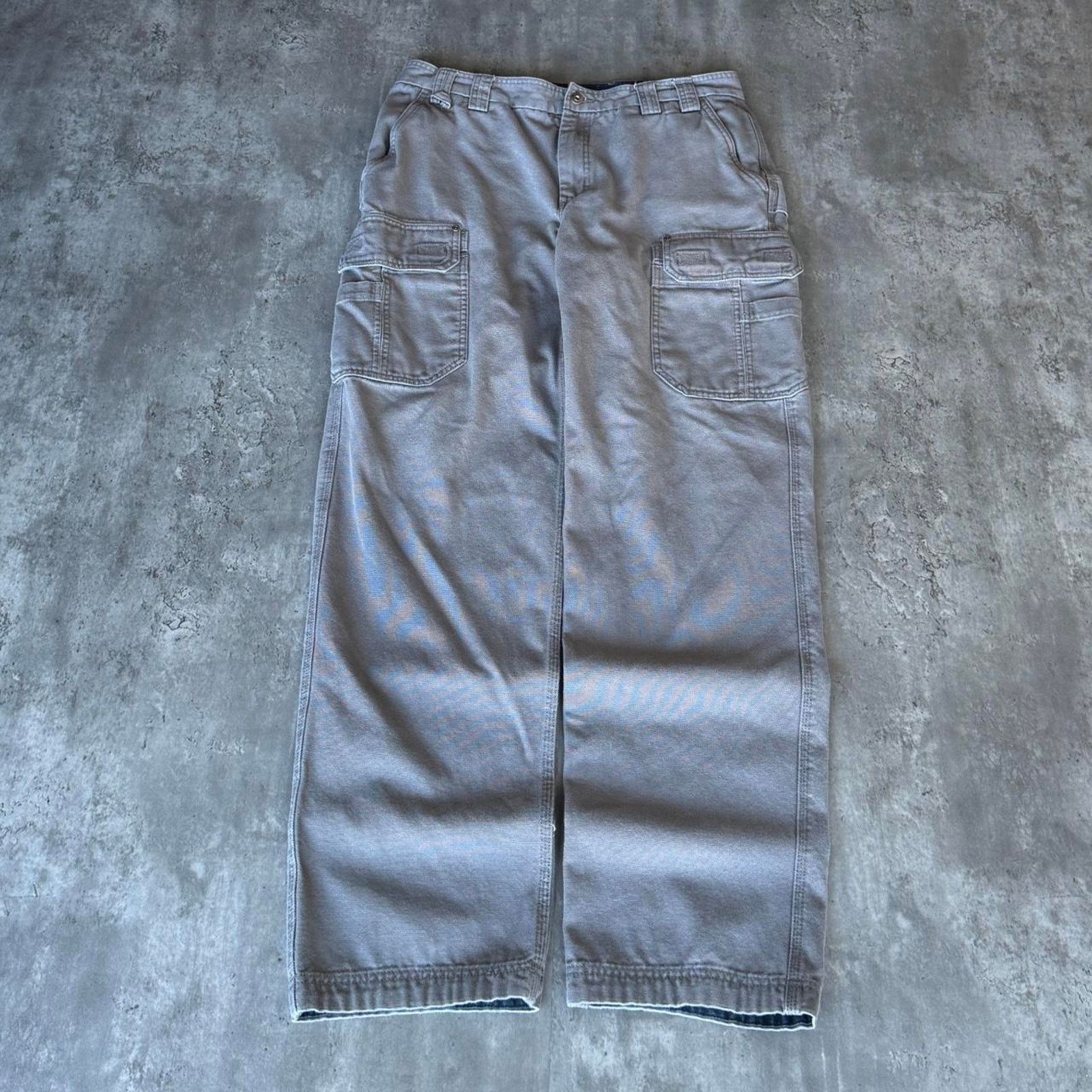 Carhartt × Carhartt Wip × Duluth Trading Company Duluth Trading Co. Grey Carhartt Style Carpenter Pants Size US 36 / EU 52 - 2 Thumbnail