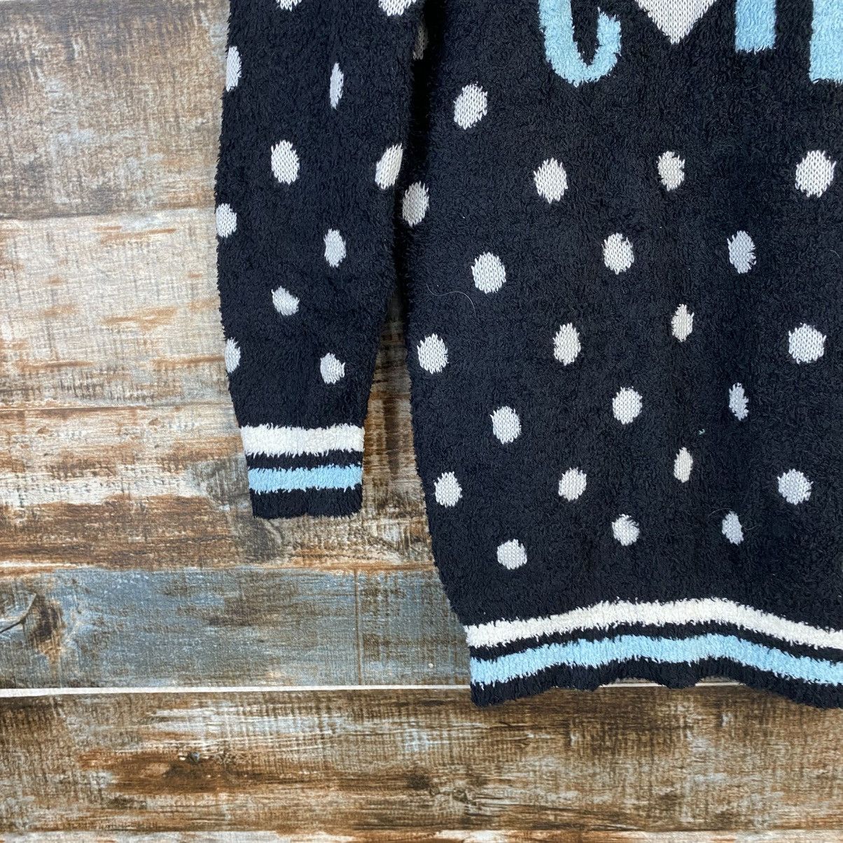 Japanese Brand DL Spice Lip Black Knitwear fur sweatshirt #C1062 Size S / US 4 / IT 40 - 7 Thumbnail