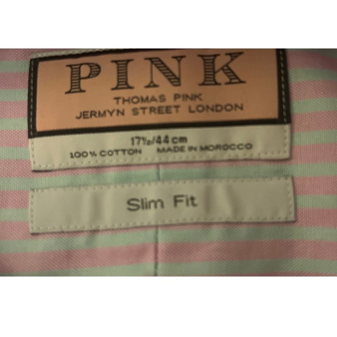 Thomas Pink Thomas Pink Slim Fit 17.5 / 44 cm Button Down Dress Shirt Size US S / EU 44-46 / 1 - 6 Thumbnail