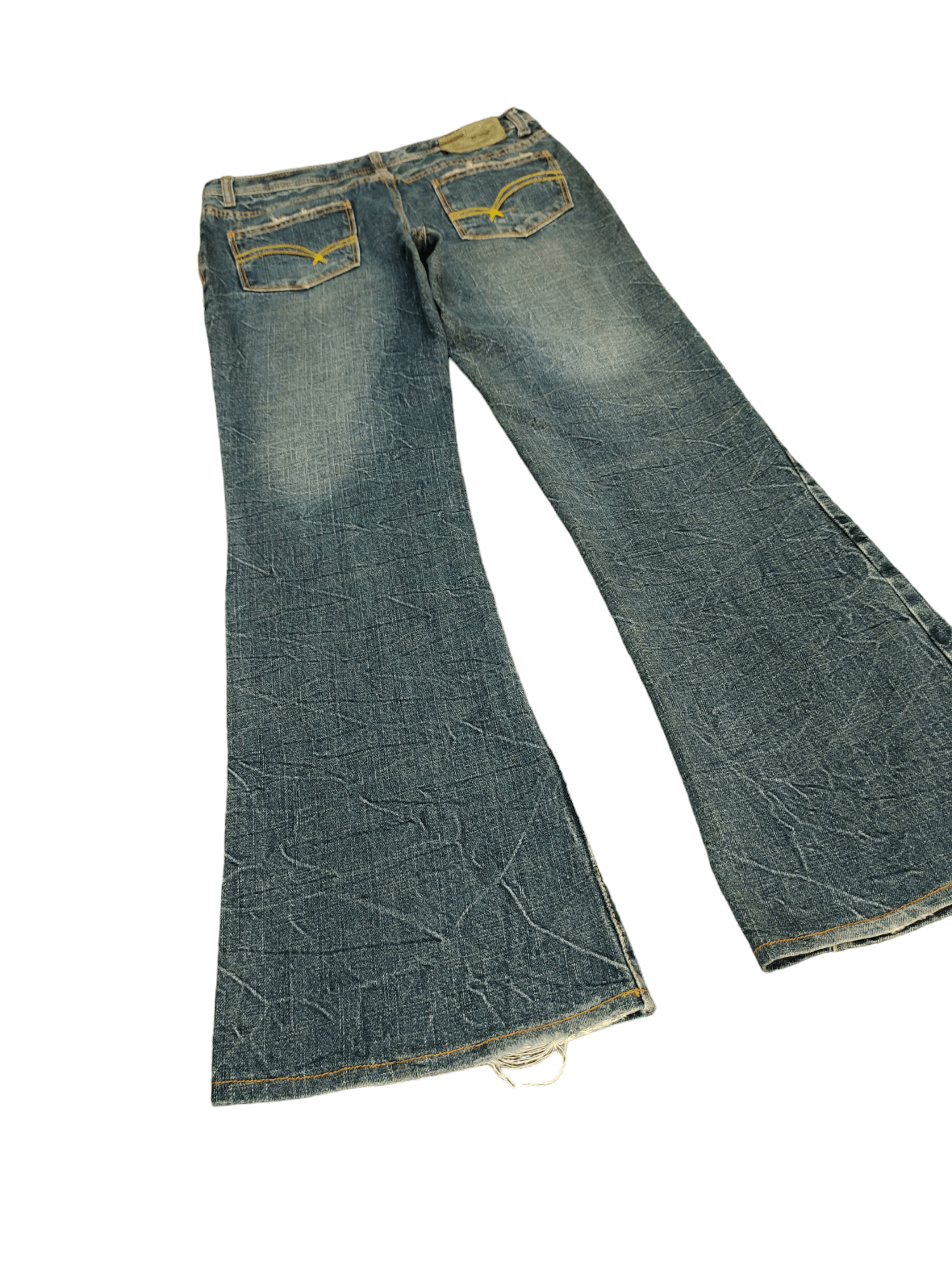 If Six Was Nine Flare Jeans Aft Japan Distress Faded Boot Cut Y2k Mudmax Size US 29 - 13 Thumbnail
