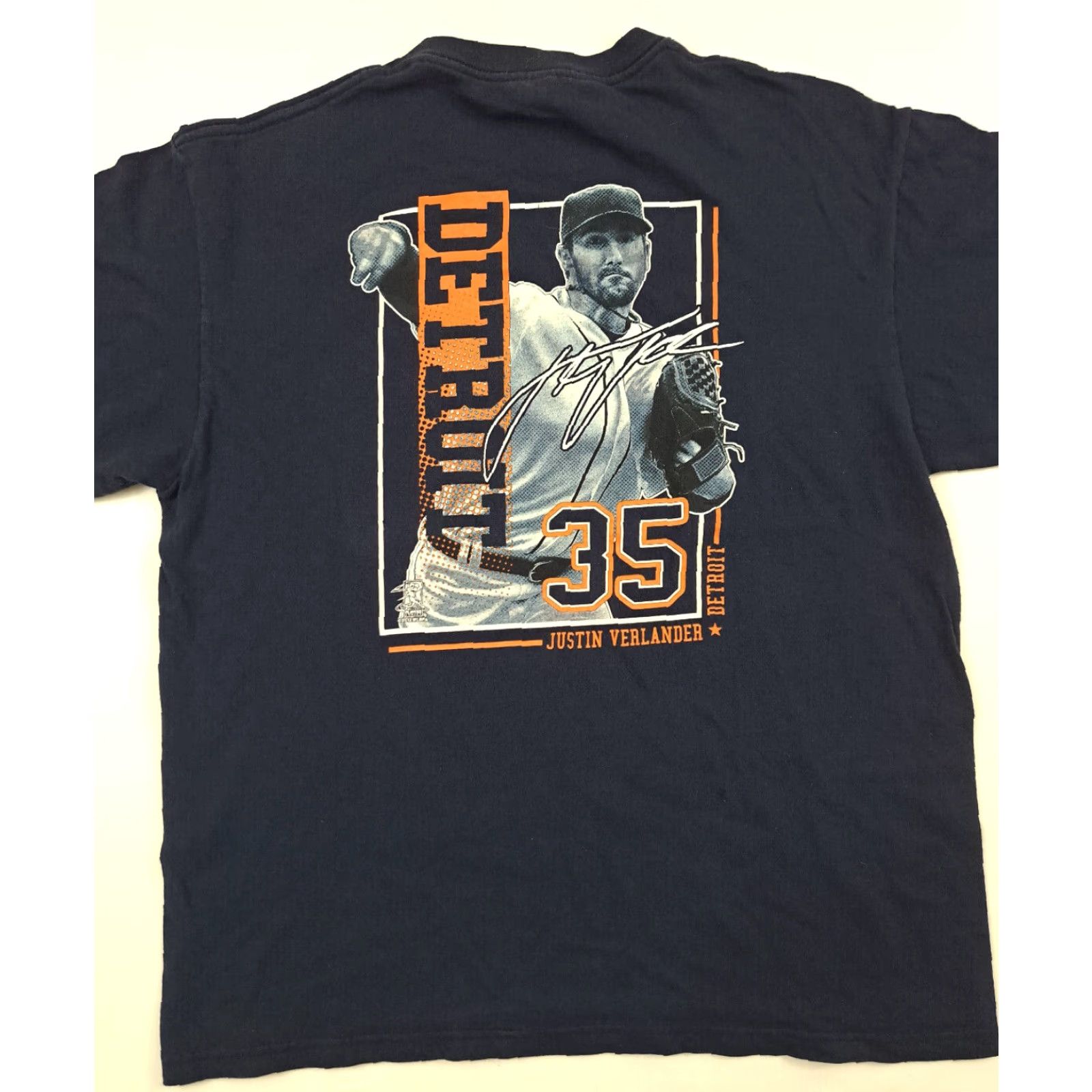 Vintage VINTAGE Detroit Tigers T-Shirt Baseball Justin Verlander 2000s Crew Neck Blue Cotton Delta Pro Weight Large Unisex Adults 90s Theme Shirt Men Womens Size US L / EU 52-54 / 3 - 2 Thumbnail