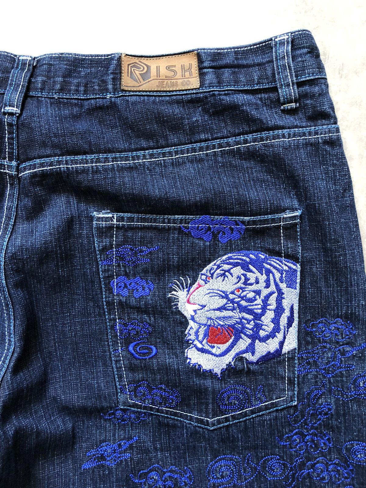 Fubu × JNCO × Japanese Brand Baggy jeans japan Risk jeans embroidery karakuri style Size US 36 / EU 52 - 4 Thumbnail
