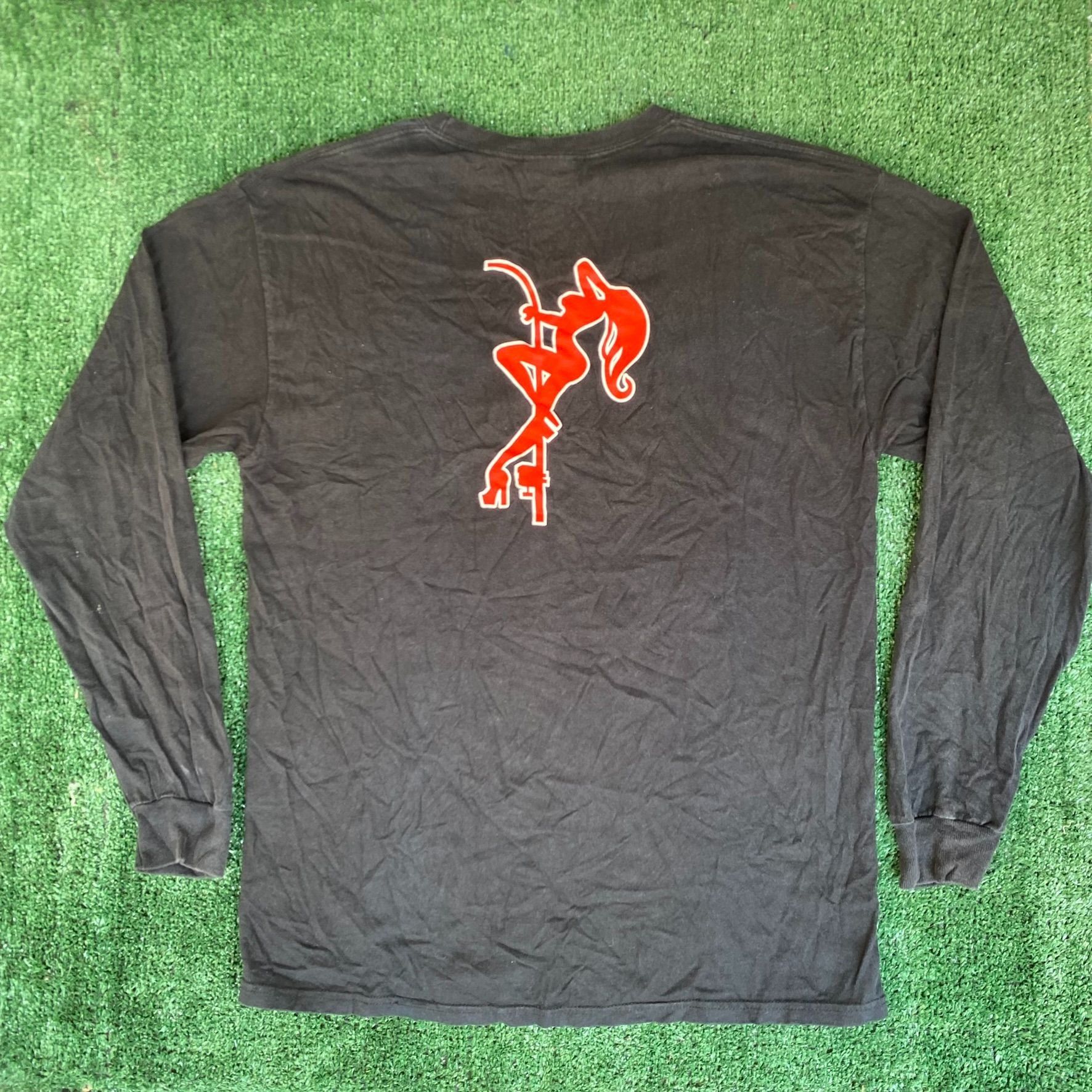 Hanes Vintage Y2K XXX Fishing Team Shirt Stripper Punk Grunge Tee Size US L / EU 52-54 / 3 - 5 Thumbnail