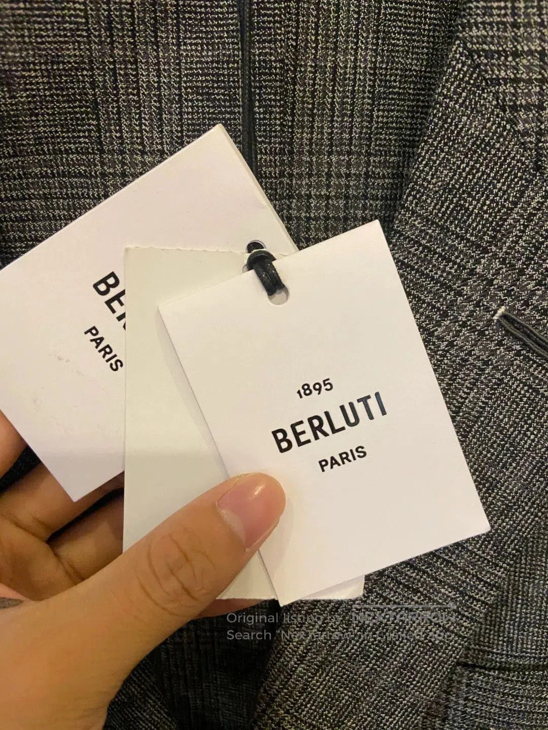 Berluti Berluti Gray Check Slim Wool Suit. Size US L / EU 52-54 / 3 - 8 Thumbnail