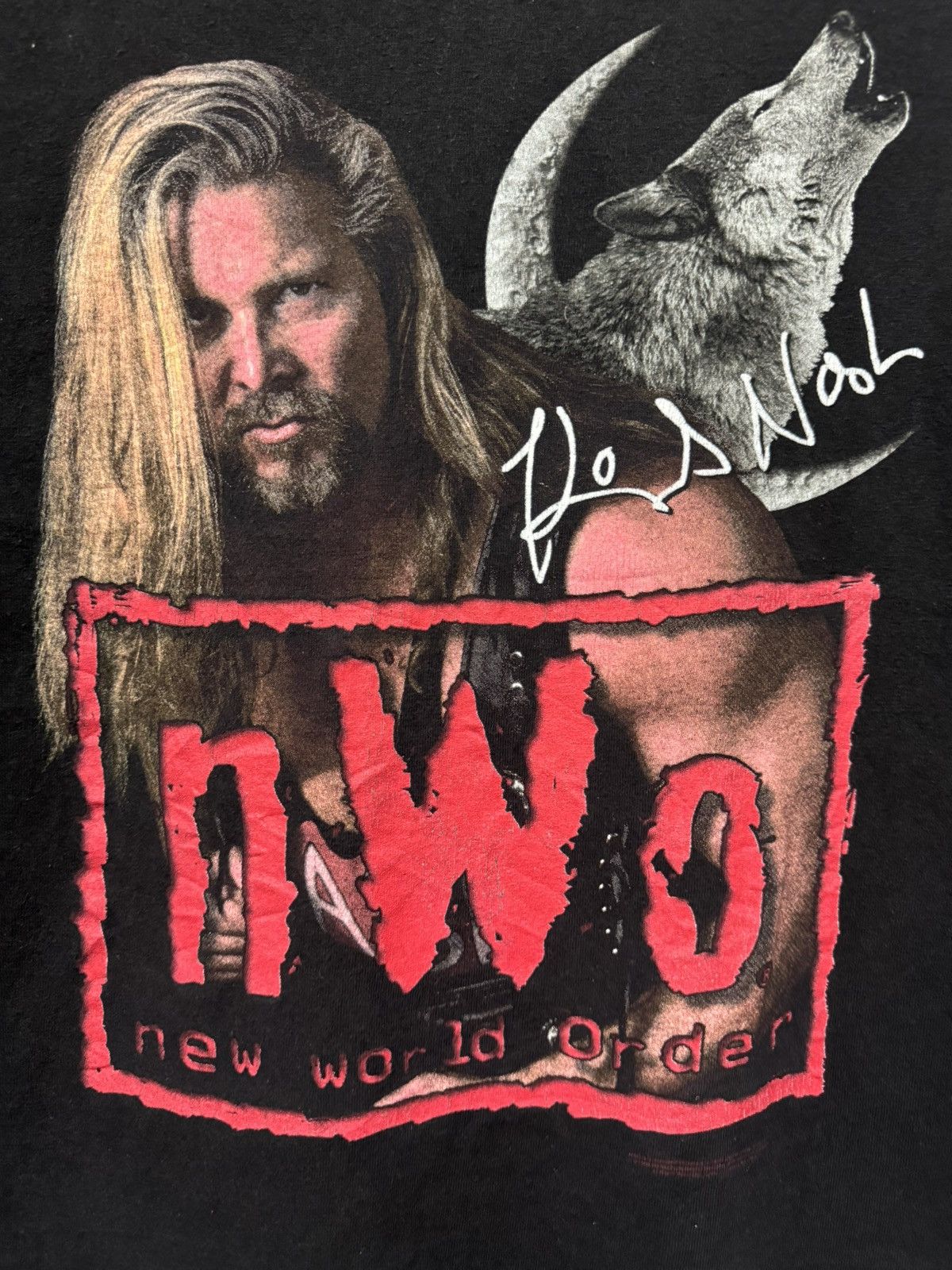 Vintage Vintage Wcw New World Order Wolfpac Kevin Wresling T shirt Size US L / EU 52-54 / 3 - 2 Thumbnail