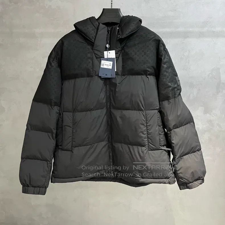 Louis Vuitton Louis Vuitton Black Solid Patchwork Hooded Long Sleeve Fro Size US L / EU 52-54 / 3 - 1 Thumbnail