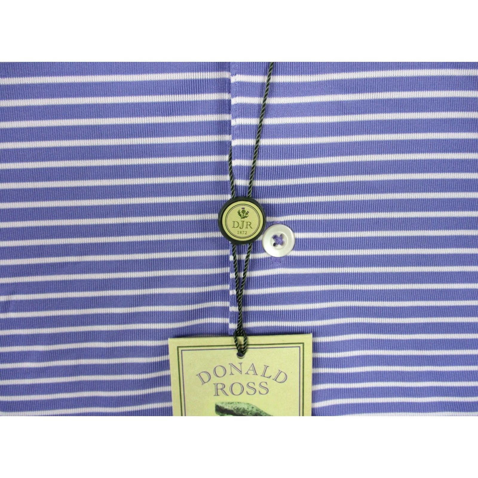 Vintage Donald Ross Polo Shirt Mens Large Purple Stripe Golf Performance DR175SC-113 Size US L / EU 52-54 / 3 - 3 Thumbnail
