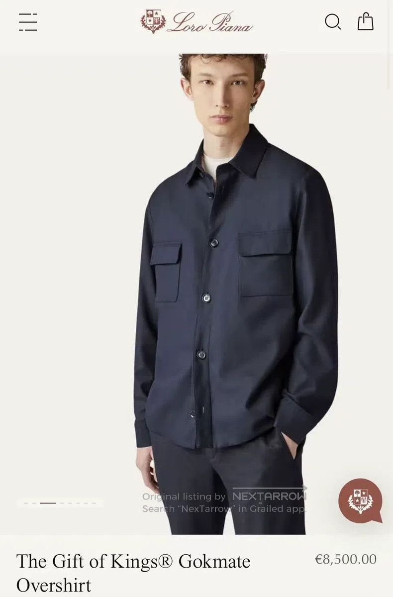 Loro Piana Loro Piana Men's King's Gift Gok 12 Micron Series Shirt ja Size US L / EU 52-54 / 3 - 1 Thumbnail