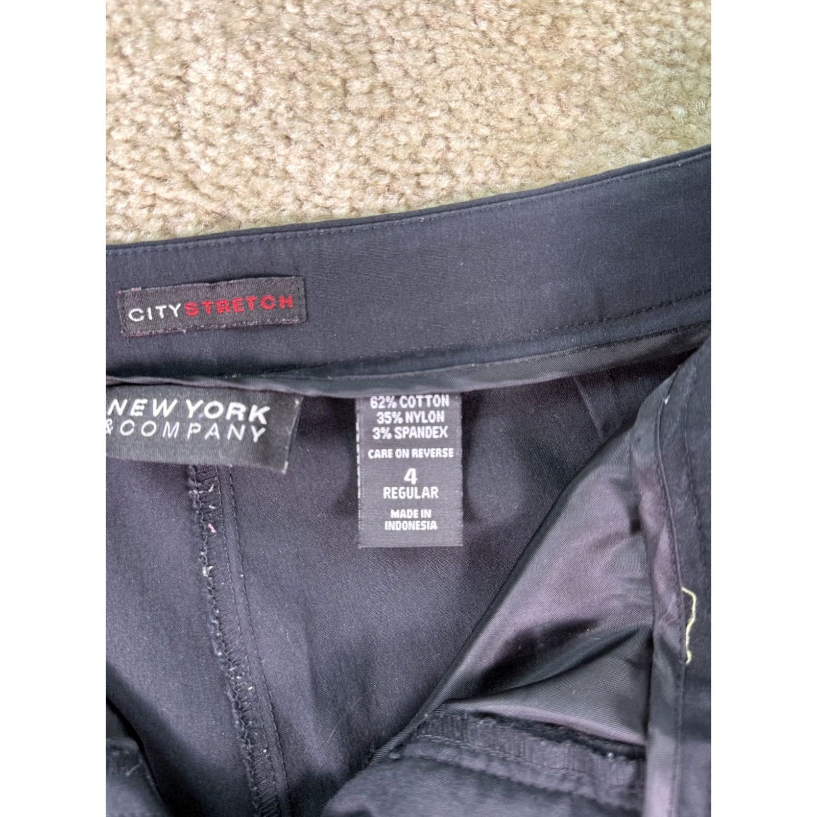 Vintage New York Company Women Pants Black Cropped Wide Leg Career Trousers Size 4 90s Size 27" / US 4 / IT 40 - 7 Thumbnail