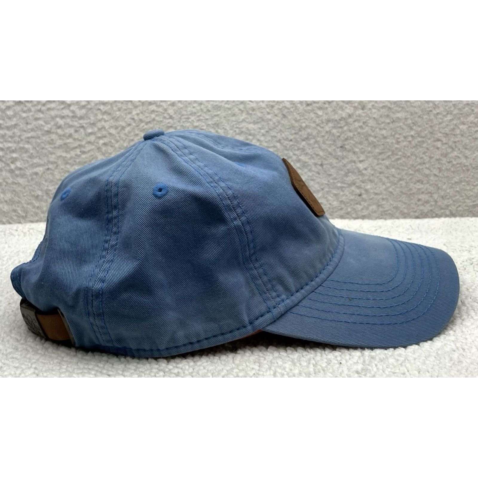 Bones Calcutta Baseball Hat Mens Blue Fishing Skull Bones Leather Patch Dad Strapback Size ONE SIZE - 6 Thumbnail