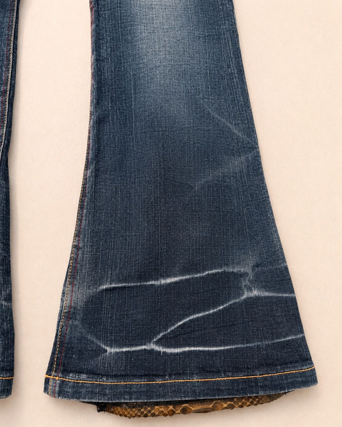 Japanese Brand Skull lace up flare jeans Size US 27 - 5 Thumbnail