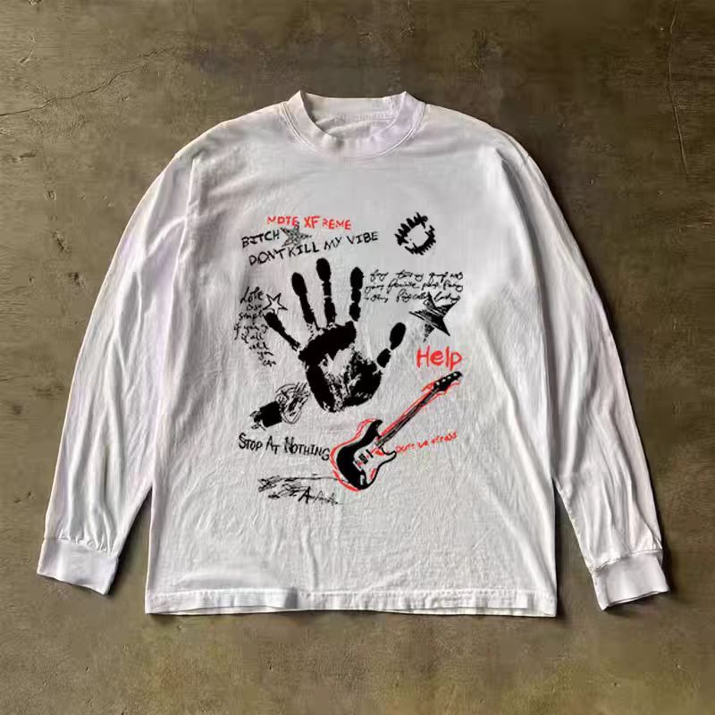 Japanese Brand White washed vintage hand print cotton t-shirt Size US M / EU 48-50 / 2 - 1 Thumbnail