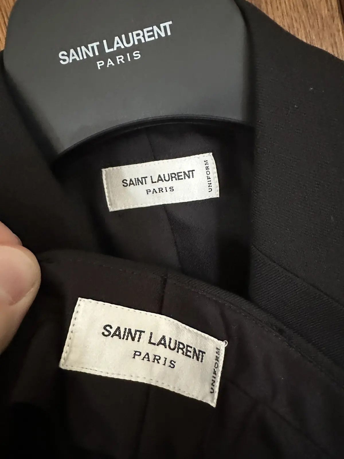 Saint Laurent Paris Saint Laurent Gabardine Black Slim Suit 48 NWT Size 48R - 5 Thumbnail