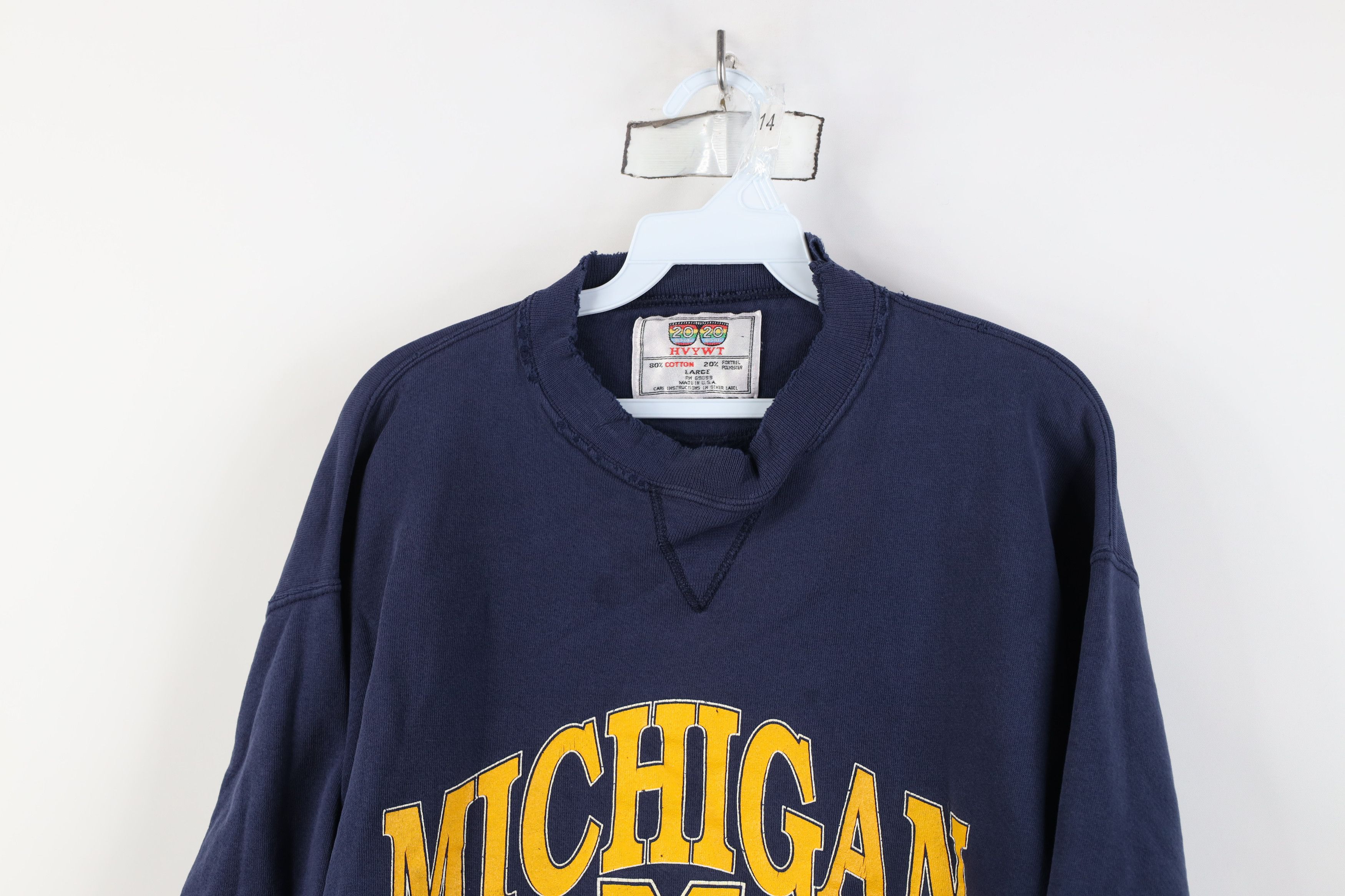 Vintage Vintage 90s University of Michigan Crewneck Sweatshirt USA Size US L / EU 52-54 / 3 - 2 Thumbnail