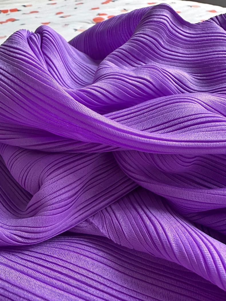 Issey Miyake Issey Miyake size:3 Purple pleated long-sleeved shirt Size XS / US 0-2 / IT 36-38 - 9 Thumbnail