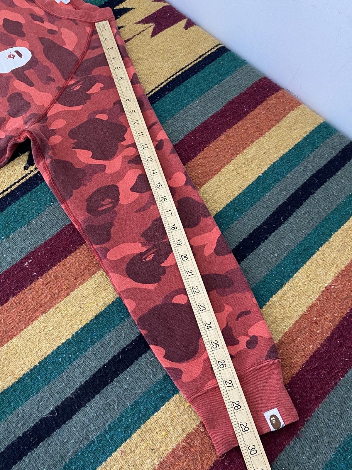 Bape Bape Color Camo Ape Crewneck Red Size L Size US L / EU 52-54 / 3 - 8 Thumbnail