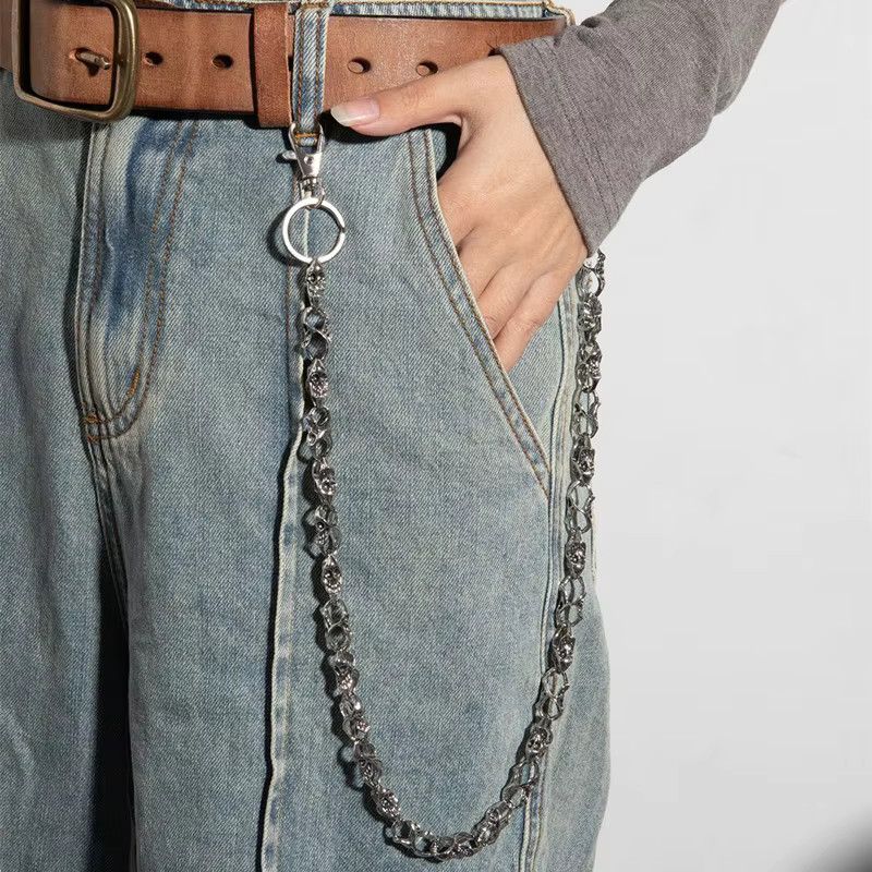 Japanese Brand × Jewelry Vintage Y2K Punk Goth Emo Skull Pile Wallet Chain Size ONE SIZE - 2 Thumbnail