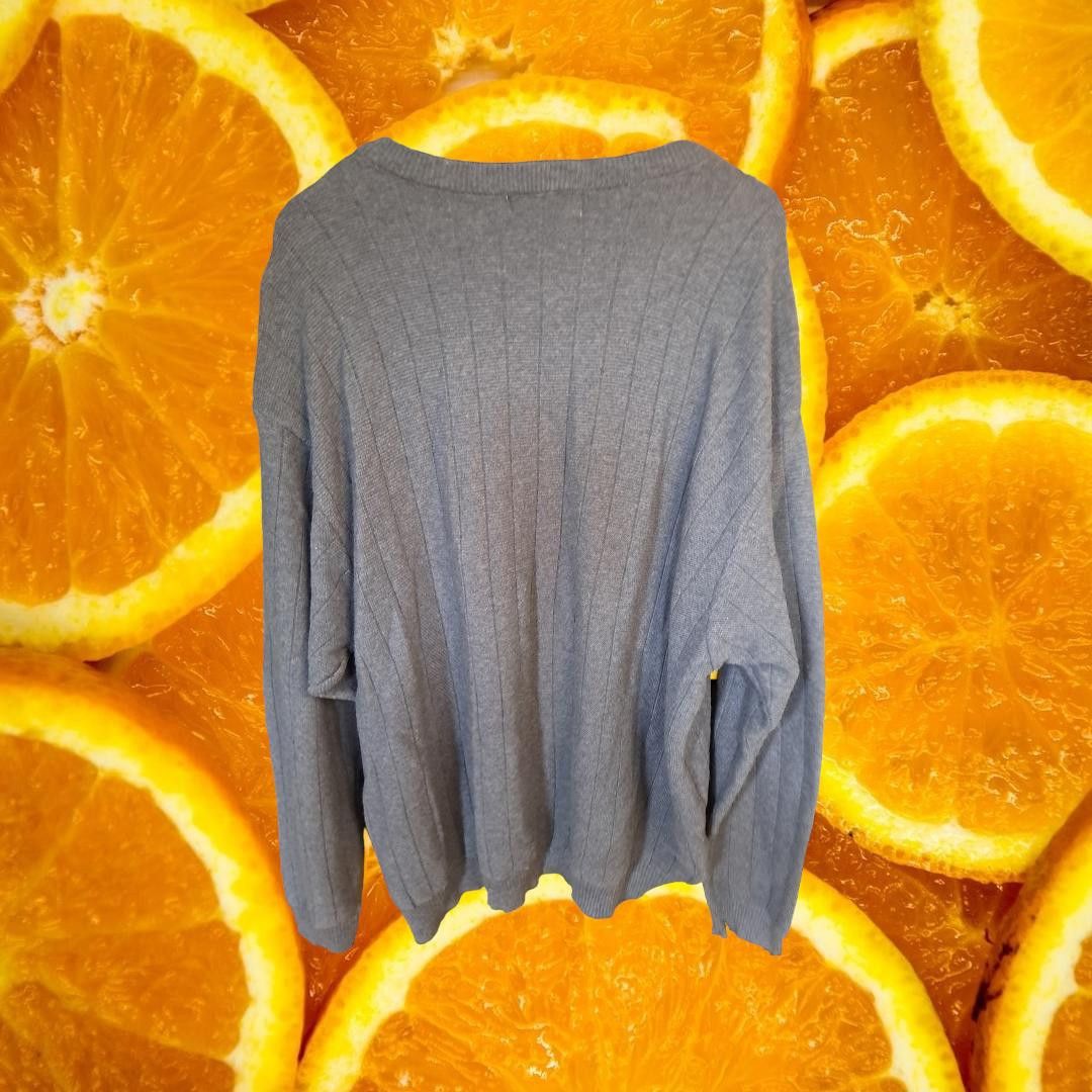 Other Arnold Palmer Gray V Neck Sweater 100% Cotton Size XL Size US XL / EU 56 / 4 - 4 Thumbnail