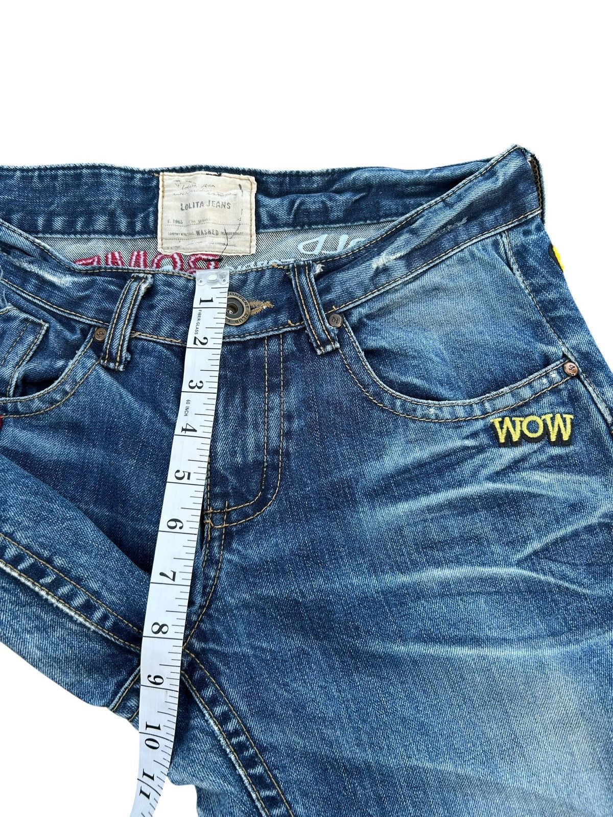 Kapital Yoshitomo Nara Lolita Vintage Distressed Denim Jeans Size US 32 / EU 48 - 16 Thumbnail