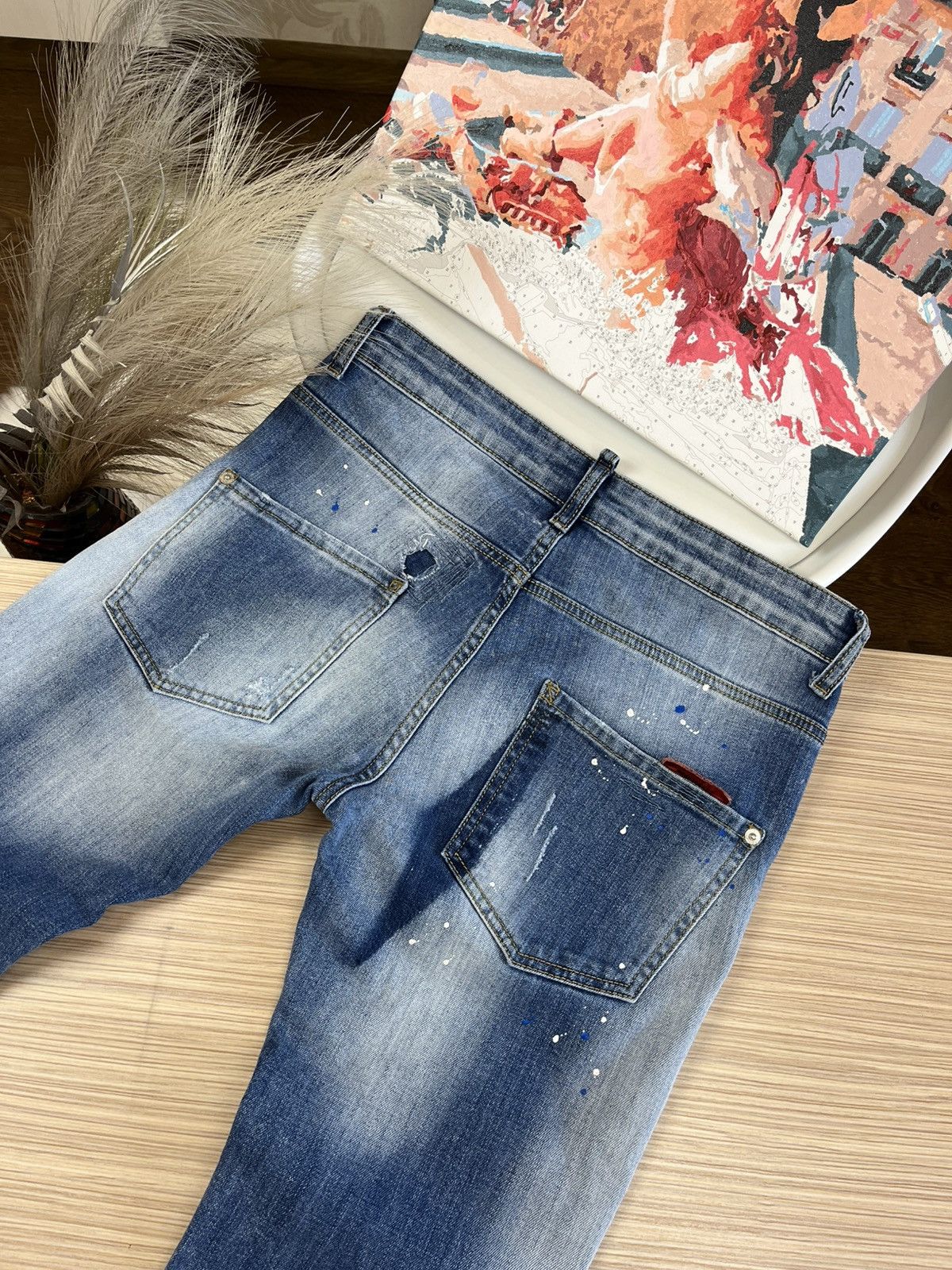 Designer × Dsquared2 DSQUARED2 Jean Denim Pants Jeans Distressed Style Size US 30 / EU 46 - 6 Thumbnail